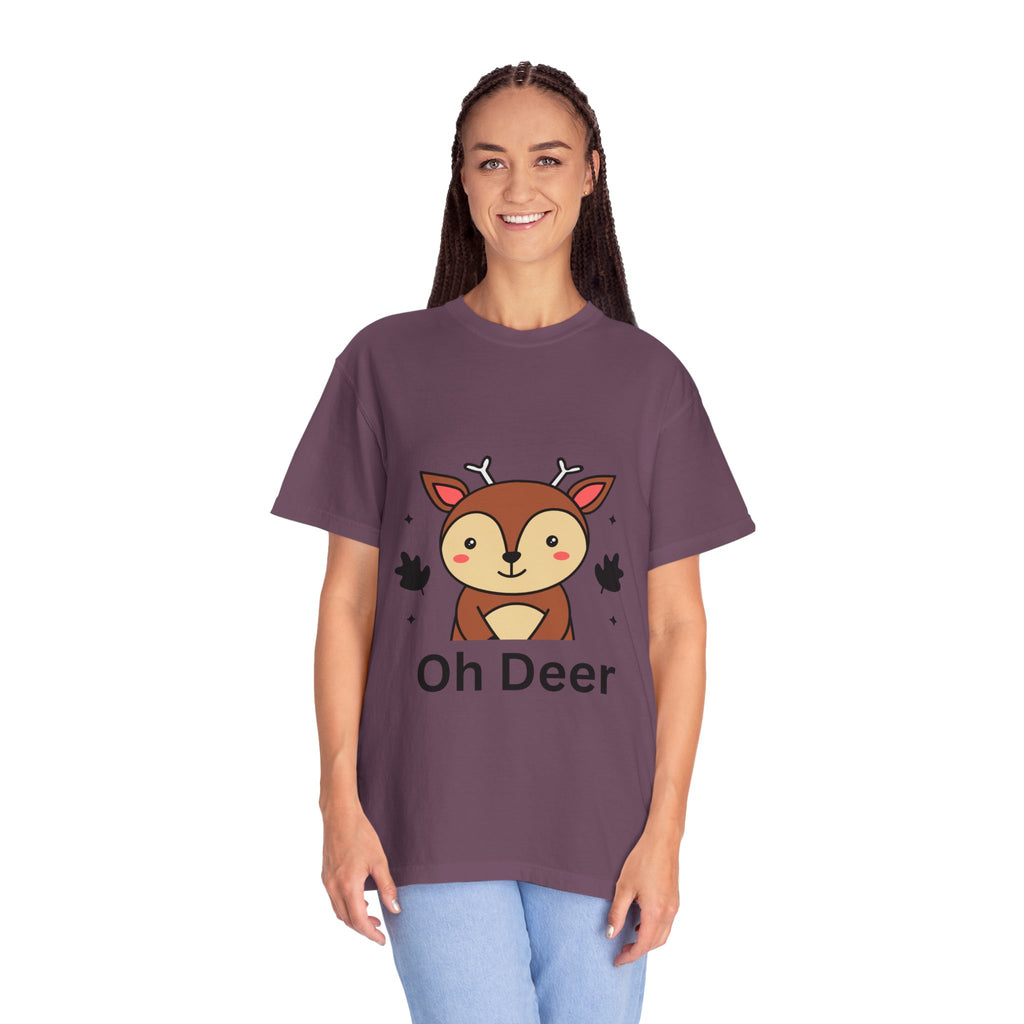 Cute Animal Graphic T-Shirt, Oh Deer Tee, Gift for Animal Lovers, Funny Shirt for Family, Casual Wear, Unisex Fashion