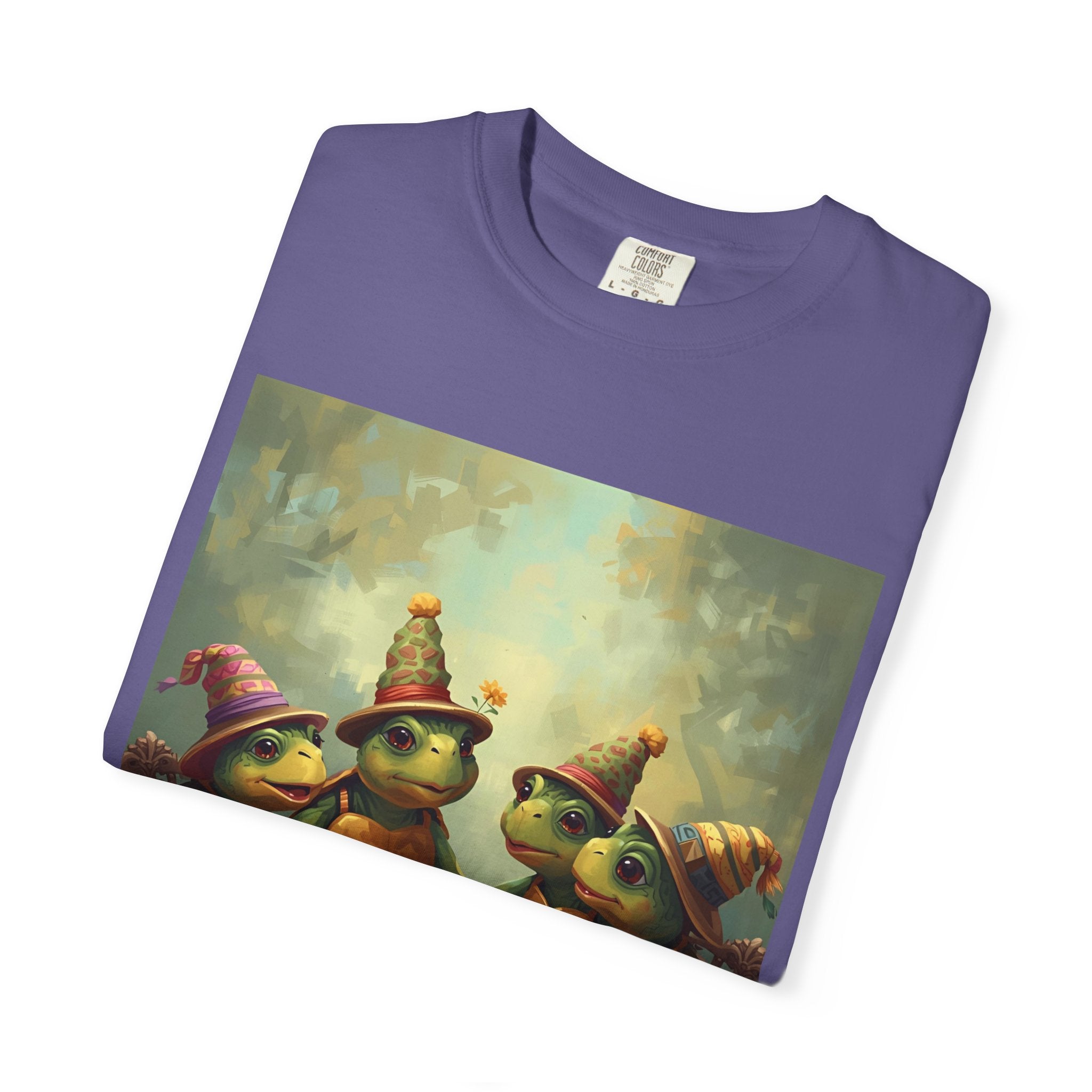 Whimsical Turtle Unisex Garment-Dyed T-shirt