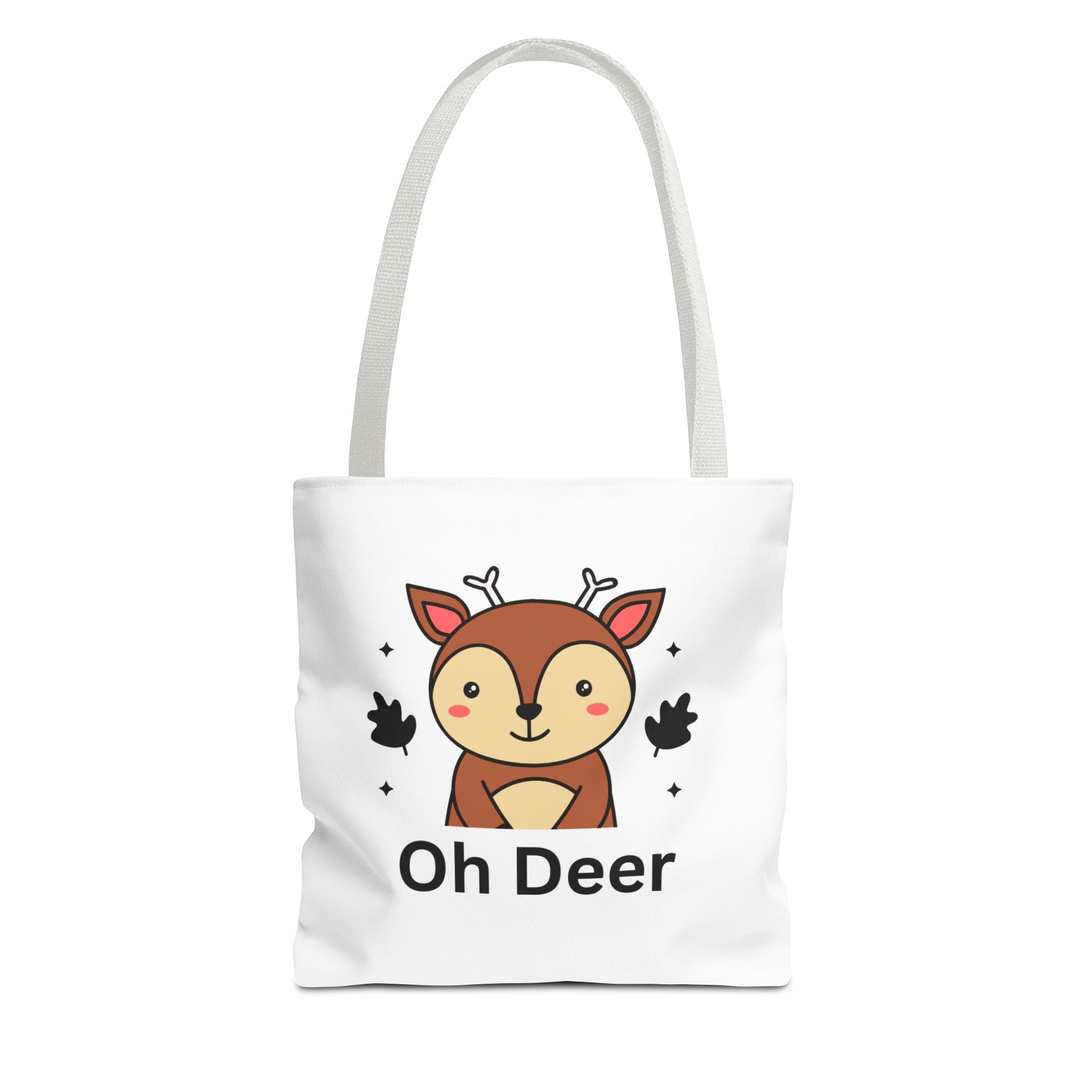 Oh Deer Cute Tote Bag - Forest Animal Lover Gift, Fun Shopper Bag, Eco-Friendly Tote, Animal Print Carryall, Unique Gift for Kids