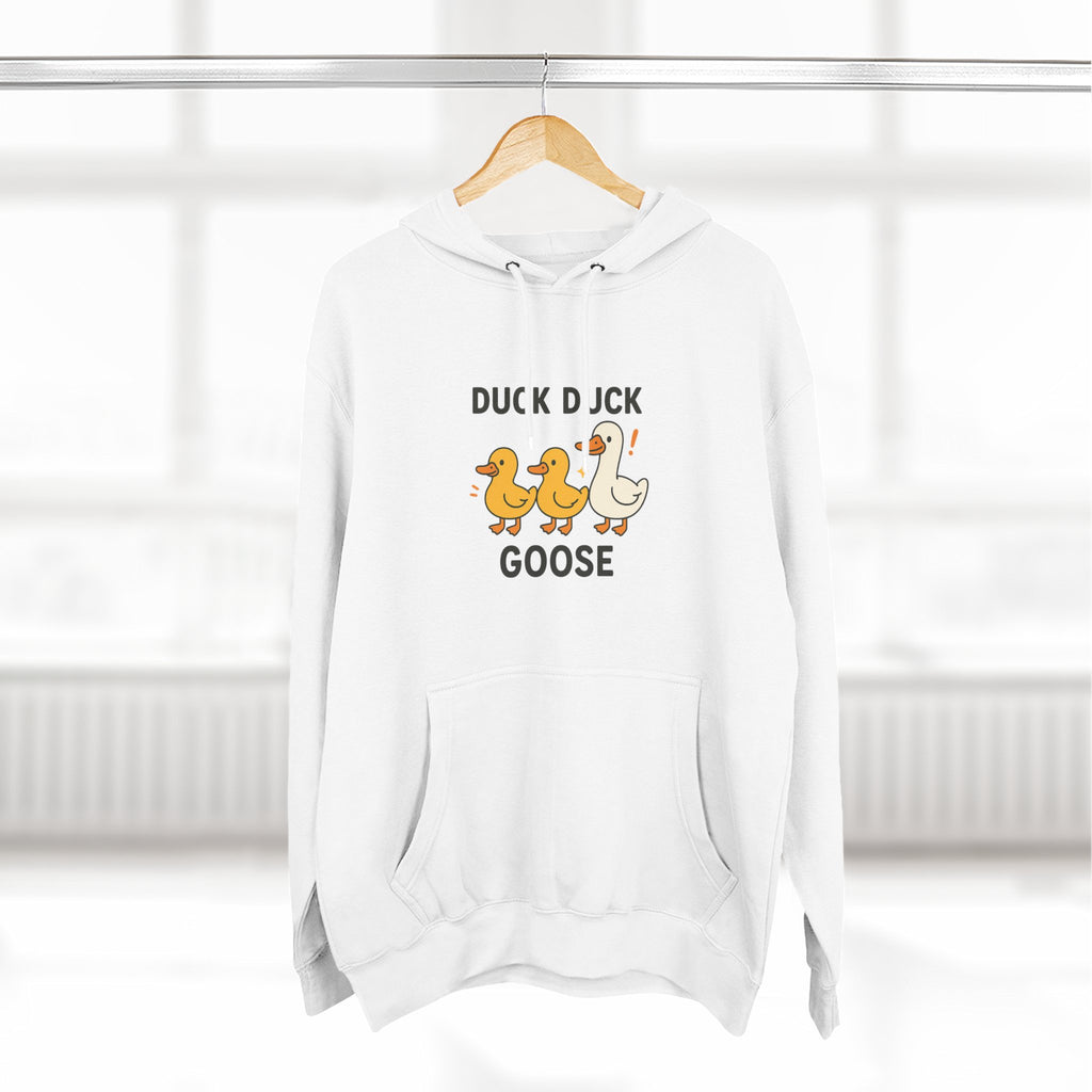 Cute Duck Duck Goose Hoodie, Funny Fleece Sweatshirt, Gift for Kids and Adults, Perfect for Fall and Casual Wear
