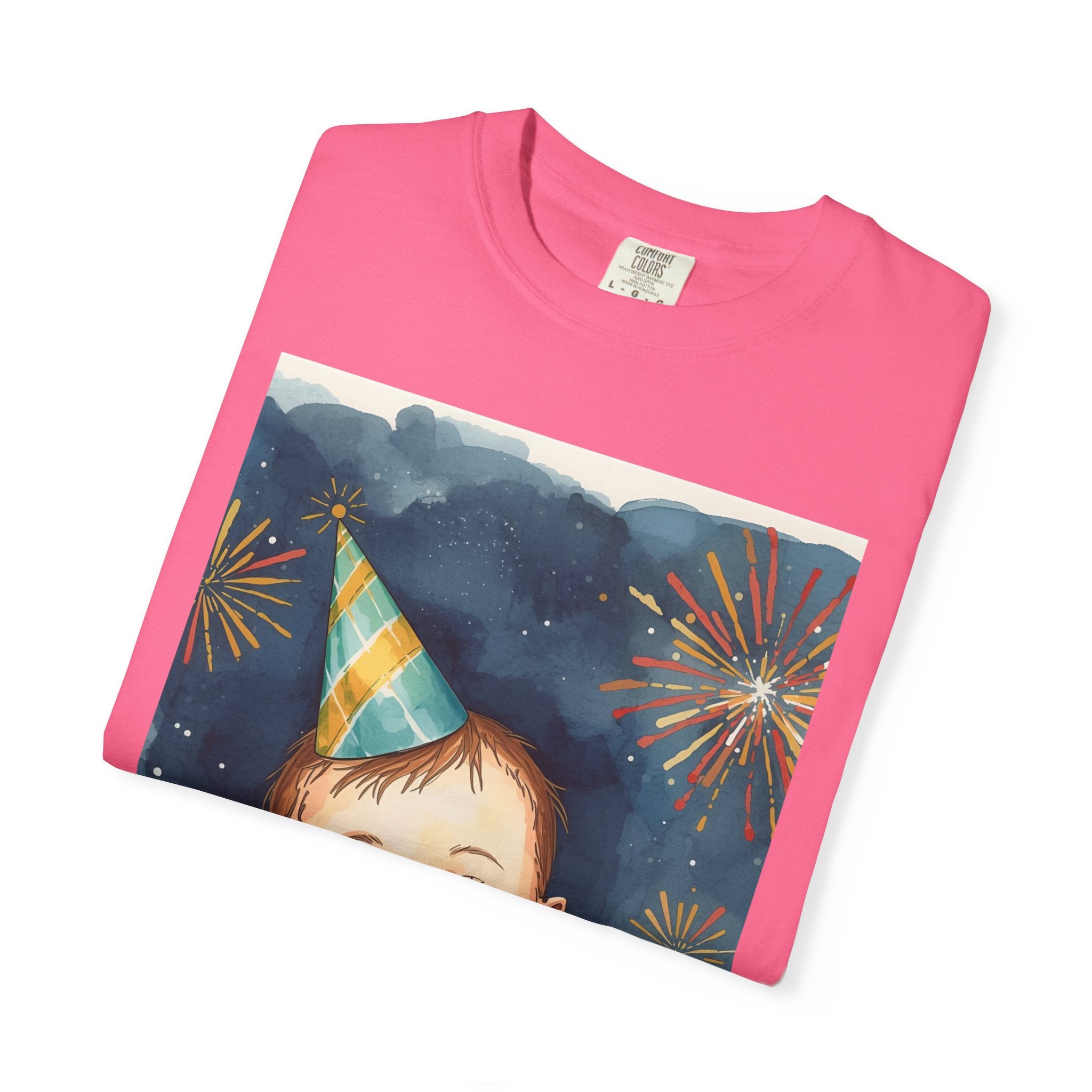 New Year's Baby T-Shirt, Unisex Garment-Dyed Tee, Cute Holiday Shirt, Baby Celebration Apparel, Party Outfit, New Year Gift