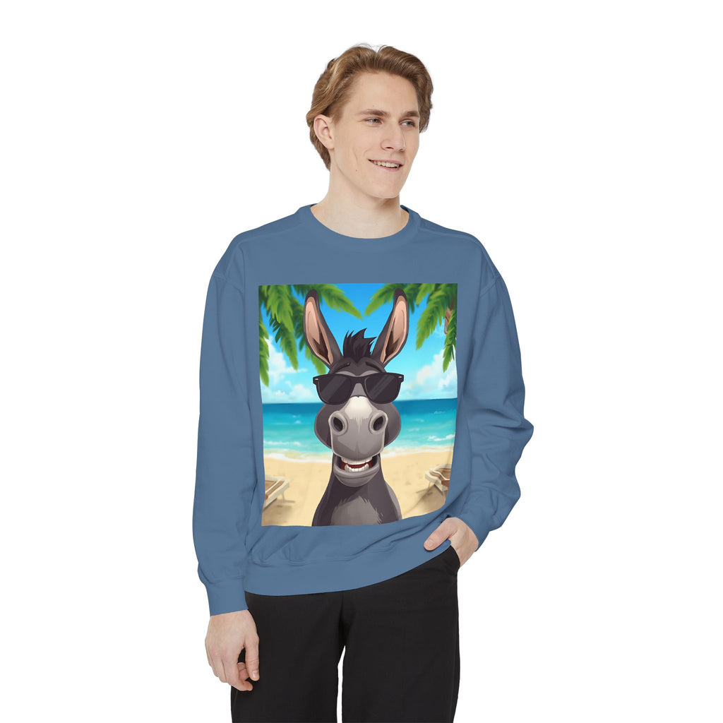 Donkey Beach Vibe Unisex Garment-Dyed Sweatshirt