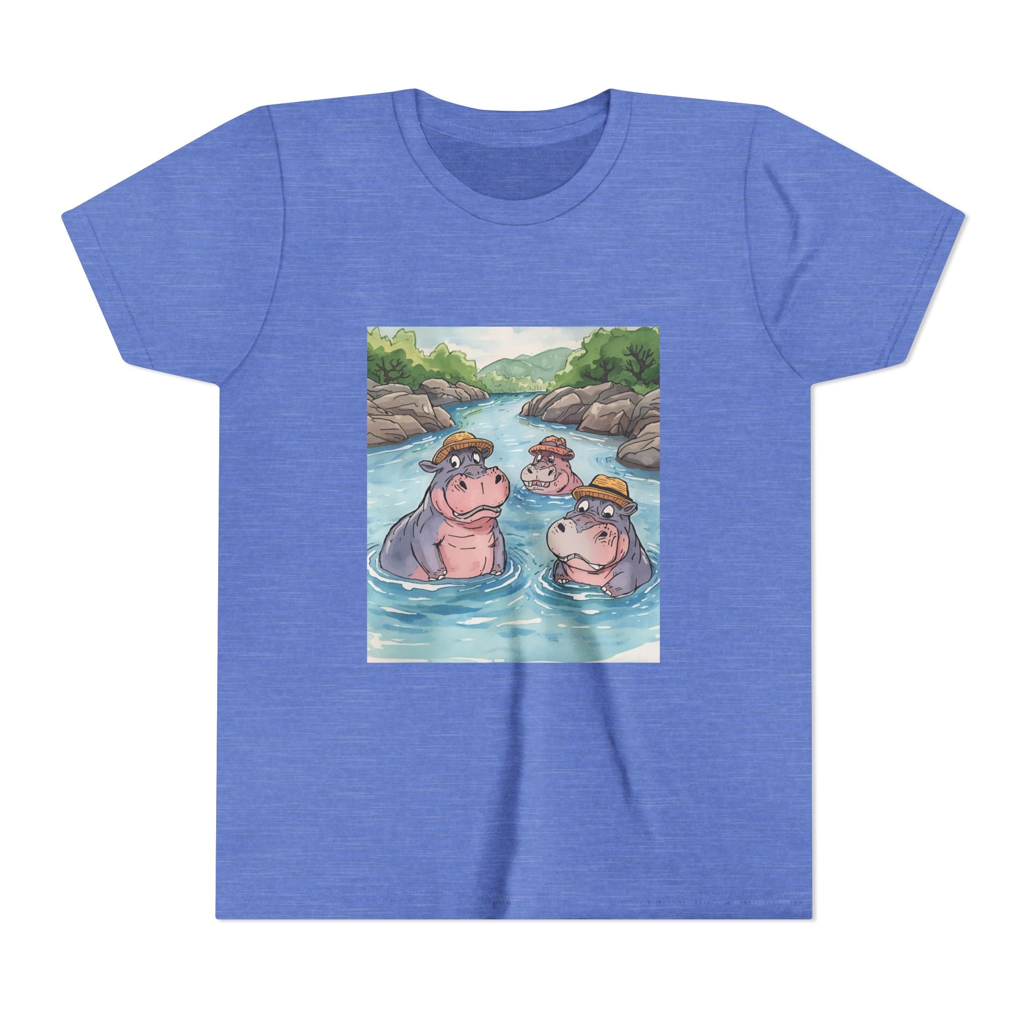 Hippo Cute Youth Short Sleeve Tee