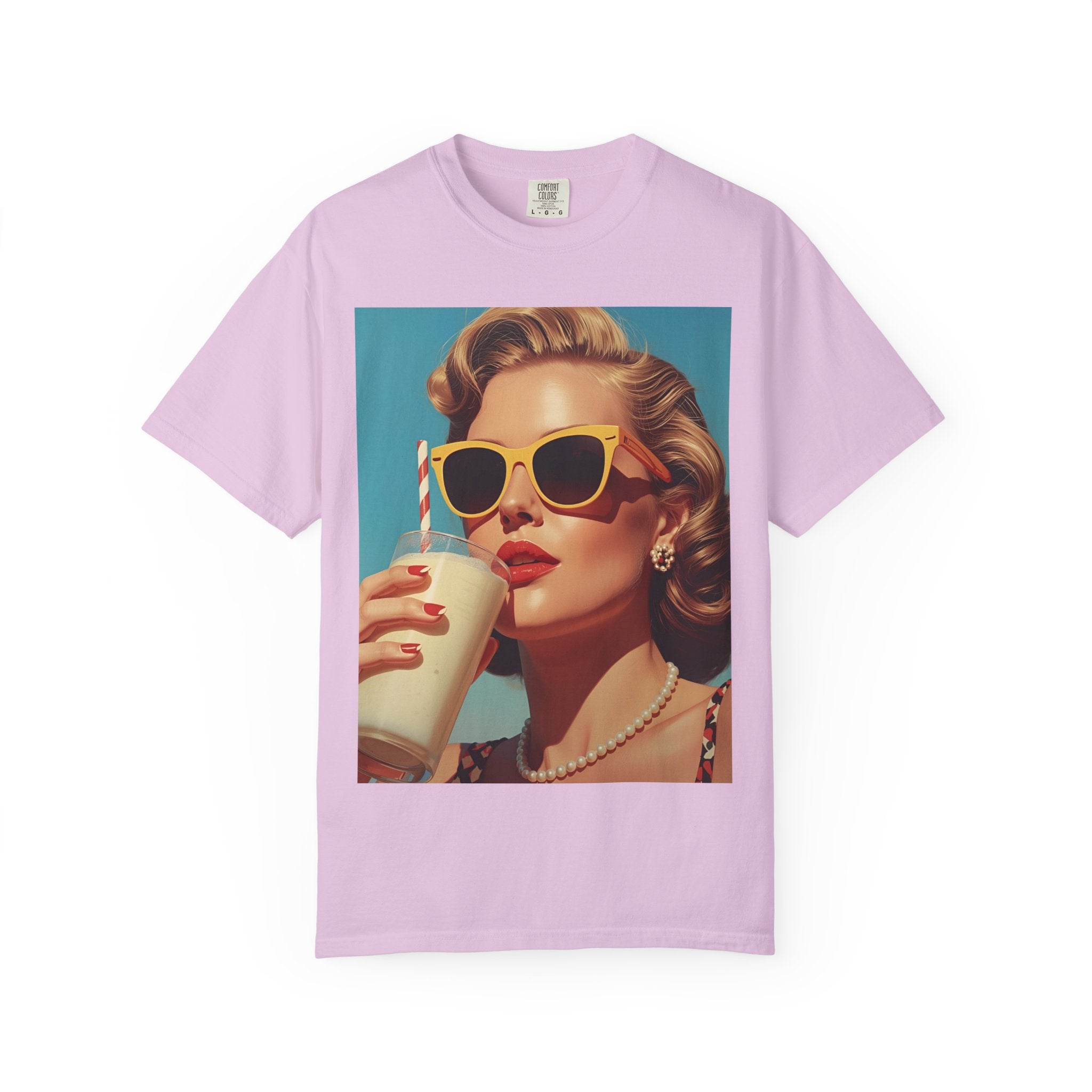 Retro Pop Art Summer Vibe T-shirt | Unisex Garment-Dyed Tee, Vintage Style Shirt, Trendy Summer Wear, Perfect Gift for Her, Casual Everyday Top