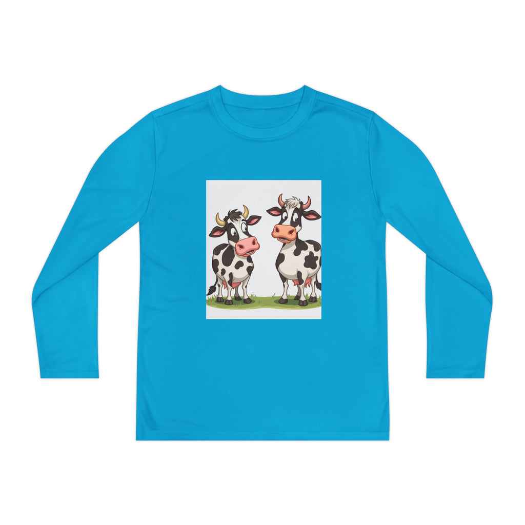 Cute Cows Youth Long Sleeve Competitor Tee