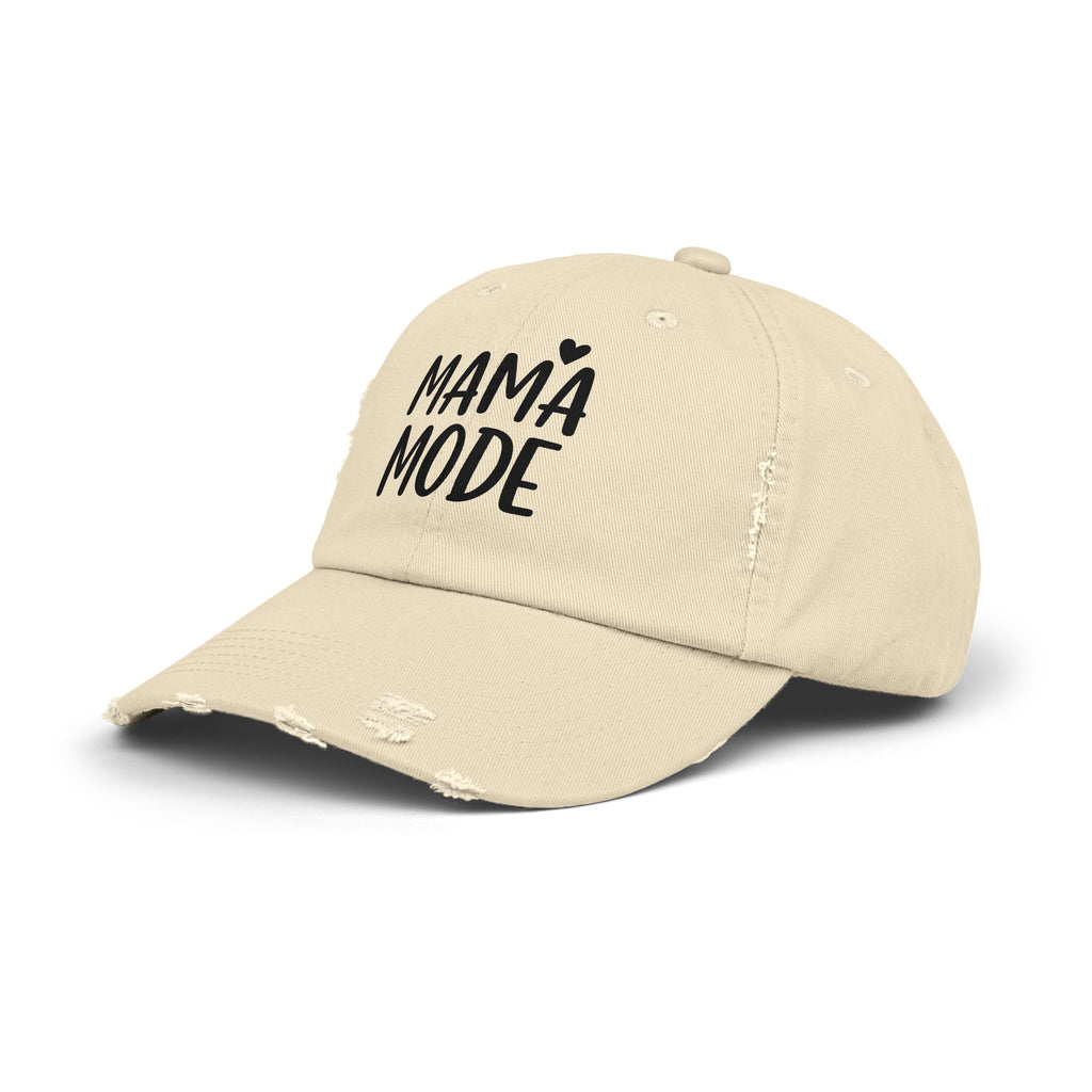 Mama Mode Distressed Cap — Casual Mom Baseball Hat