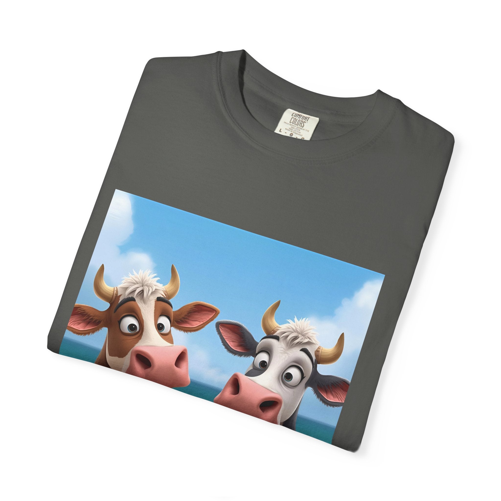 Cute Cow Ice Cream T-Shirt, Fun Summer Tee, Animal Lover Gift, Unisex Casual Top, Beach Vibes Apparel, Cute Gift for Friends
