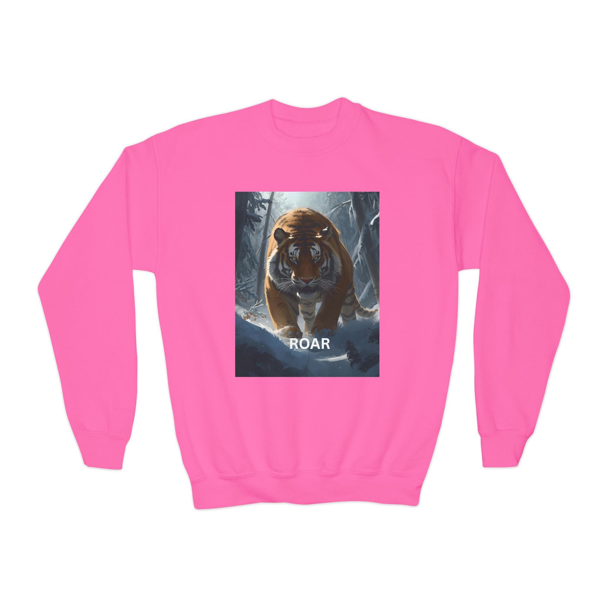 Tiger Roar Snow Youth Crewneck Sweatshirt