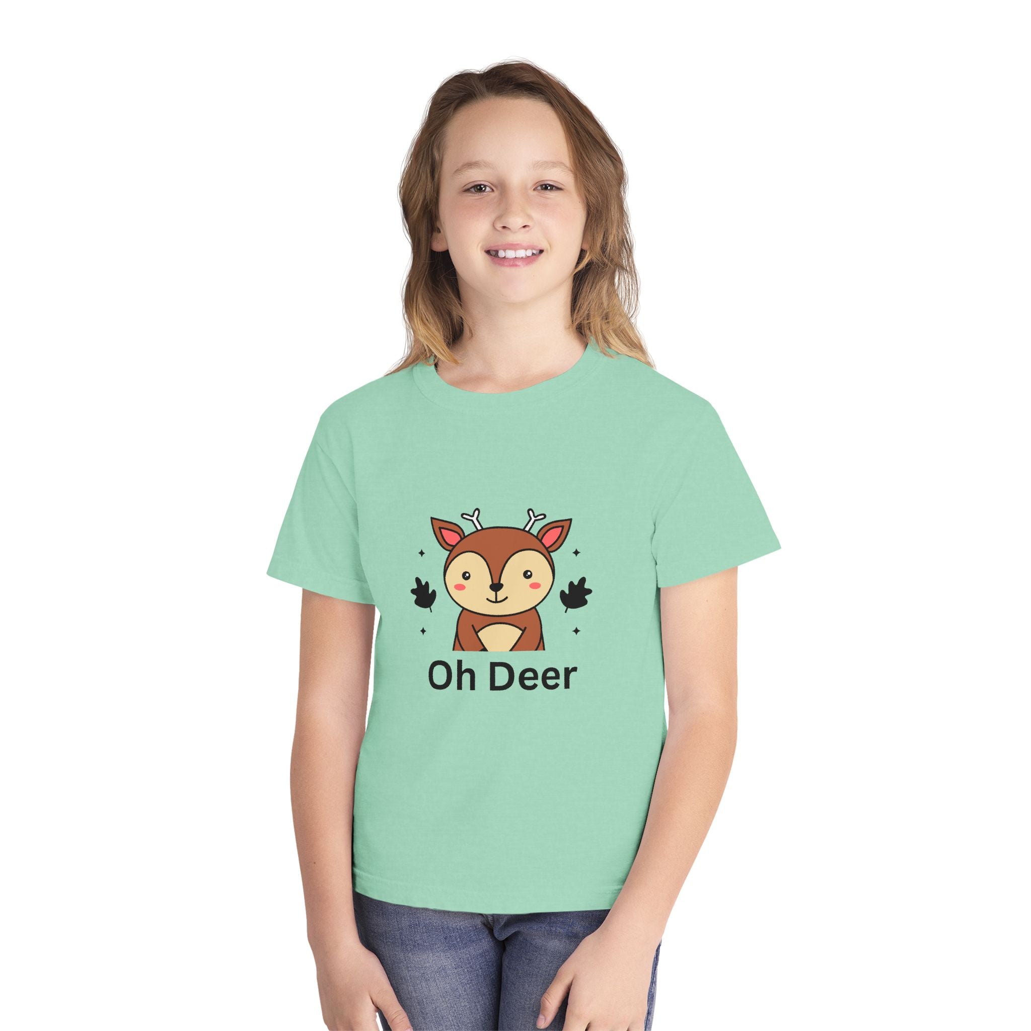 Funny Kids Tee - "Oh Deer" Design, Youth Shirt, Cute Animal Graphic, Perfect Gift for Birthdays, Holidays, or Playtime