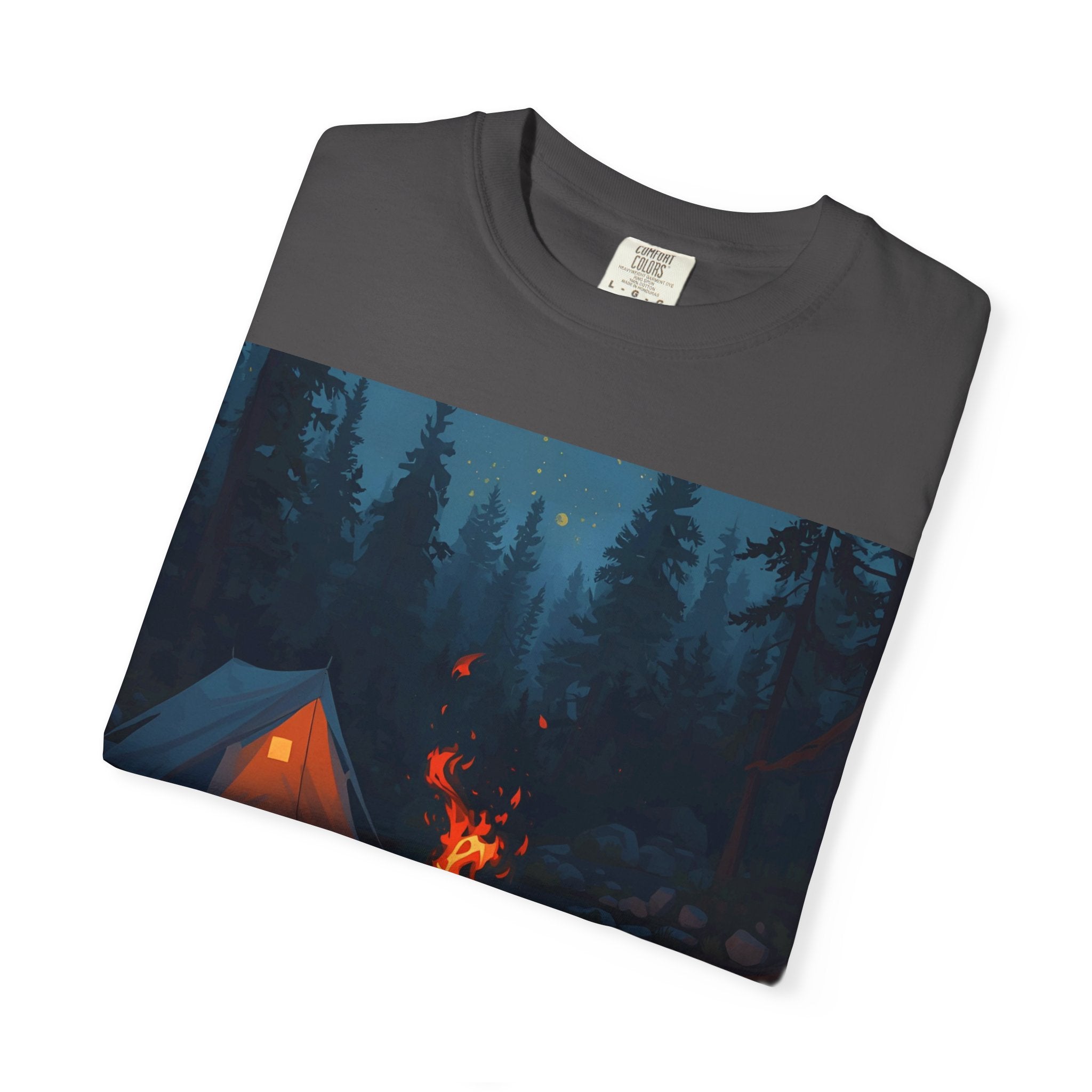 Campfire Adventure T-Shirt - Unisex Outdoors Shirt, Camping Apparel, Nature Lover Gift, Travel Tee, Boho Style Wear