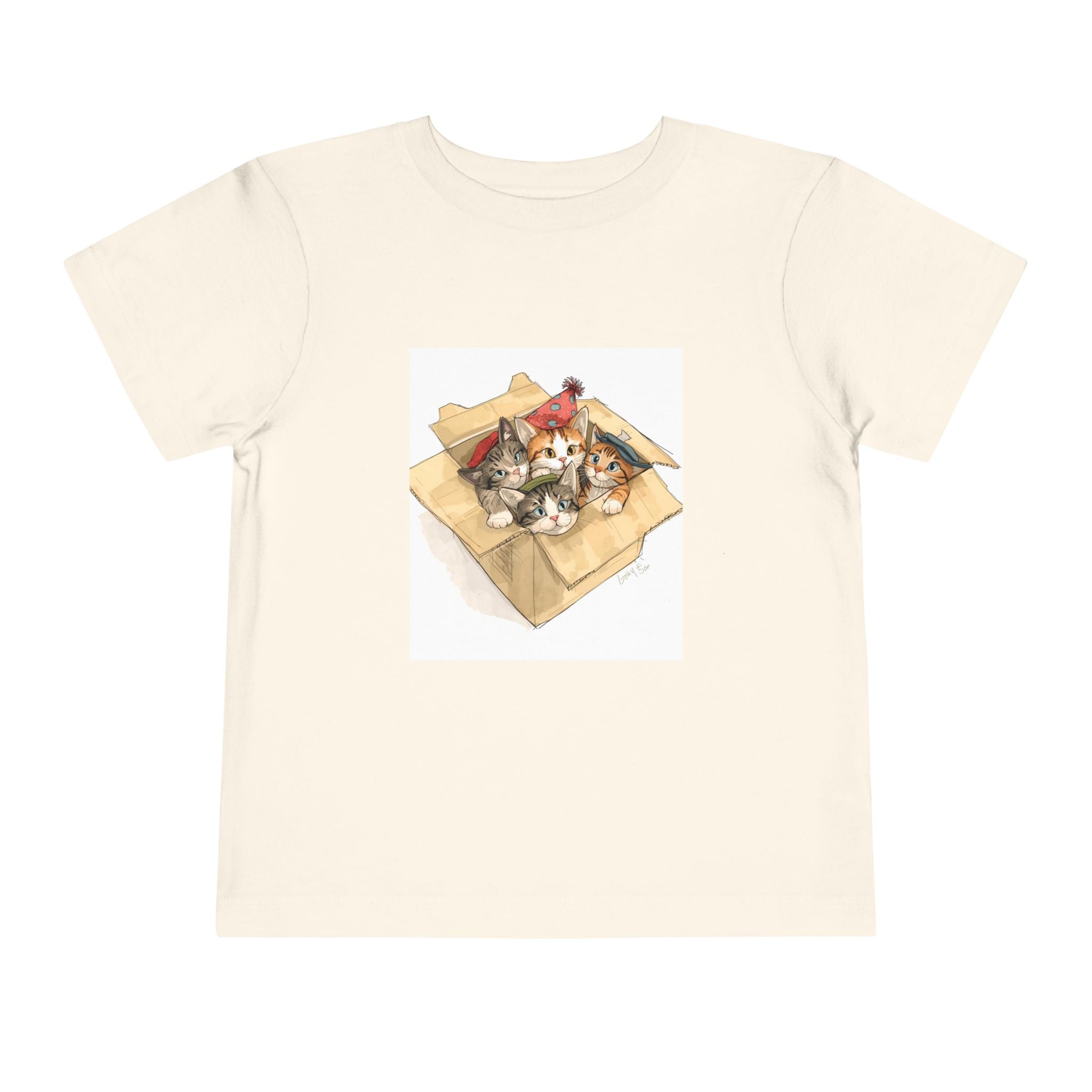 Cute Kittens In Box Toddler Short Sleeve Tee