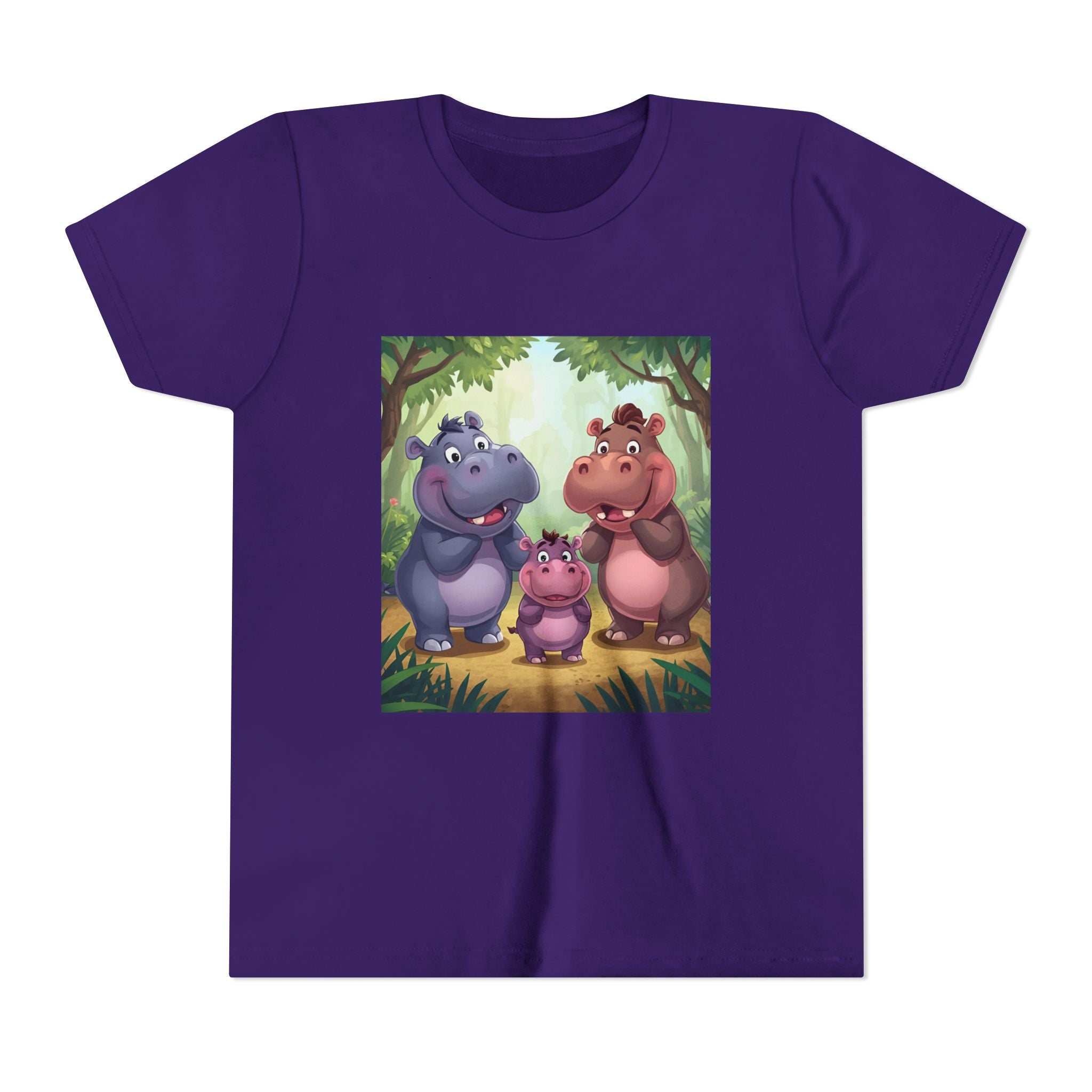 Hippo Cute Youth Short Sleeve Tee