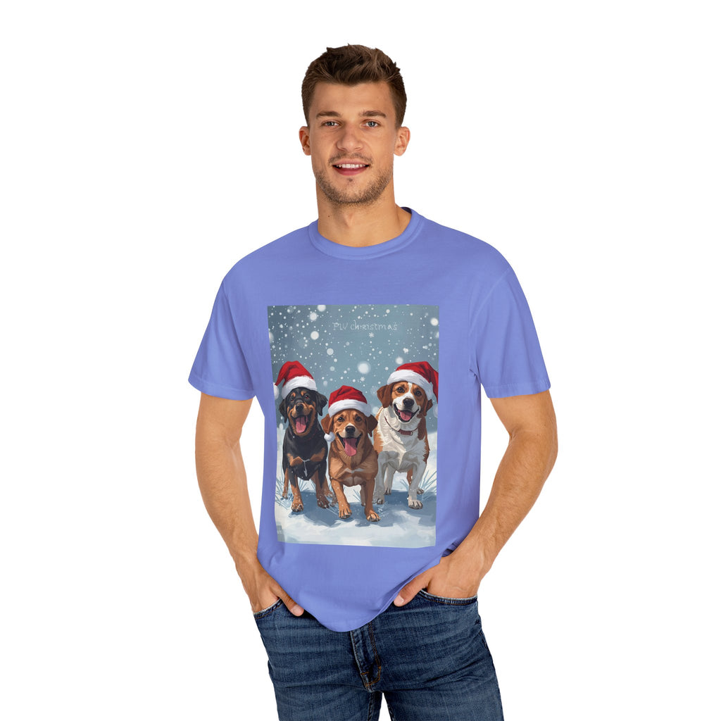Cute Festive Dog Christmas T-Shirt, Unisex Holiday Tee, Cute Pet Lover Shirt, Christmas Apparel, Dog-Themed Gift, Winter Wear, Fun Family Outfit