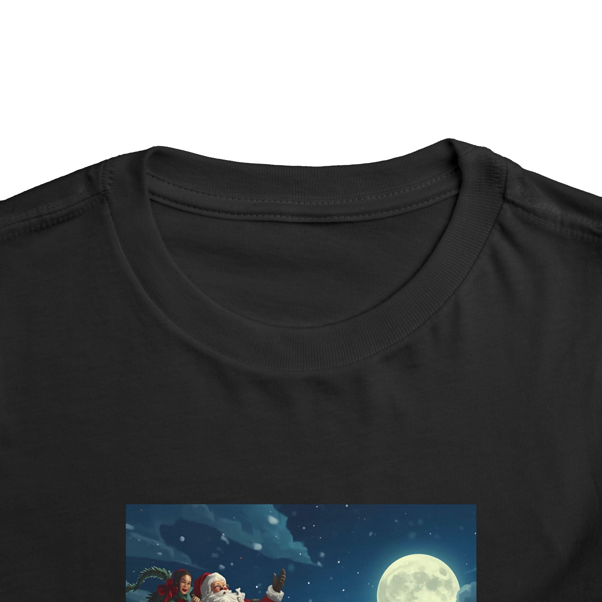 Christmas Santa Sleigh Toddler Short Sleeve Tee