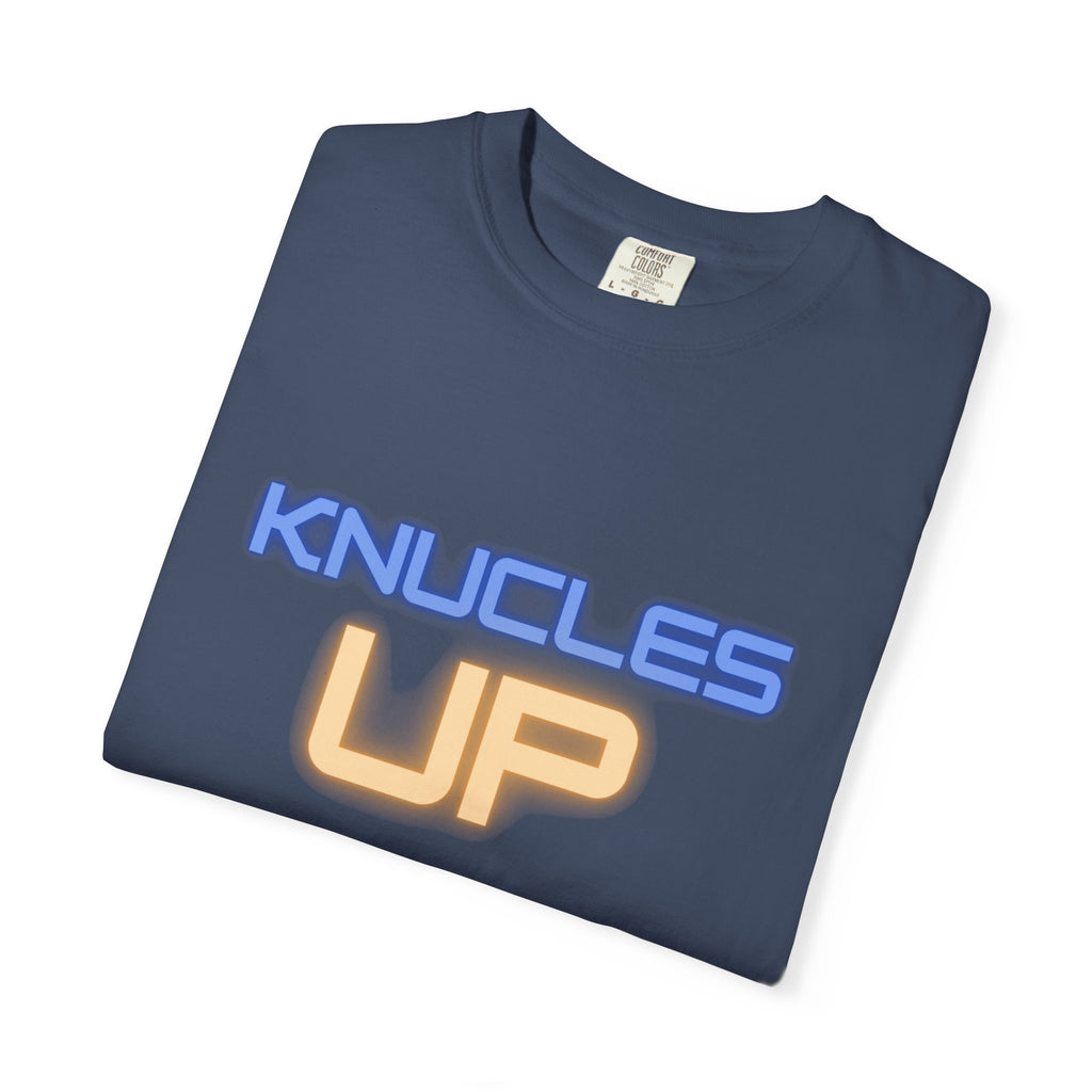 Knuckles Up Unisex Garment-Dyed T-Shirt, Casual Wear, Street Style, Graphic Tee