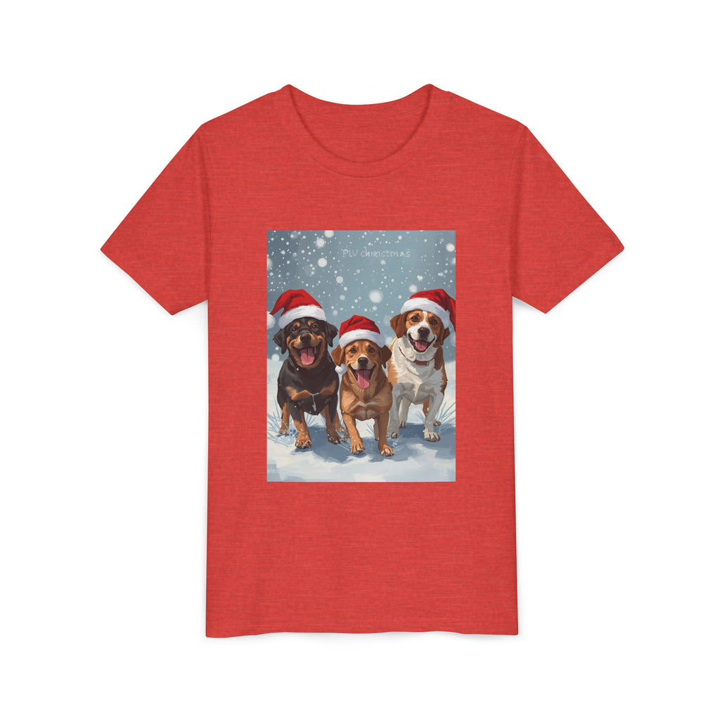 Cute Christmas Dogs Youth Short Sleeve Tee