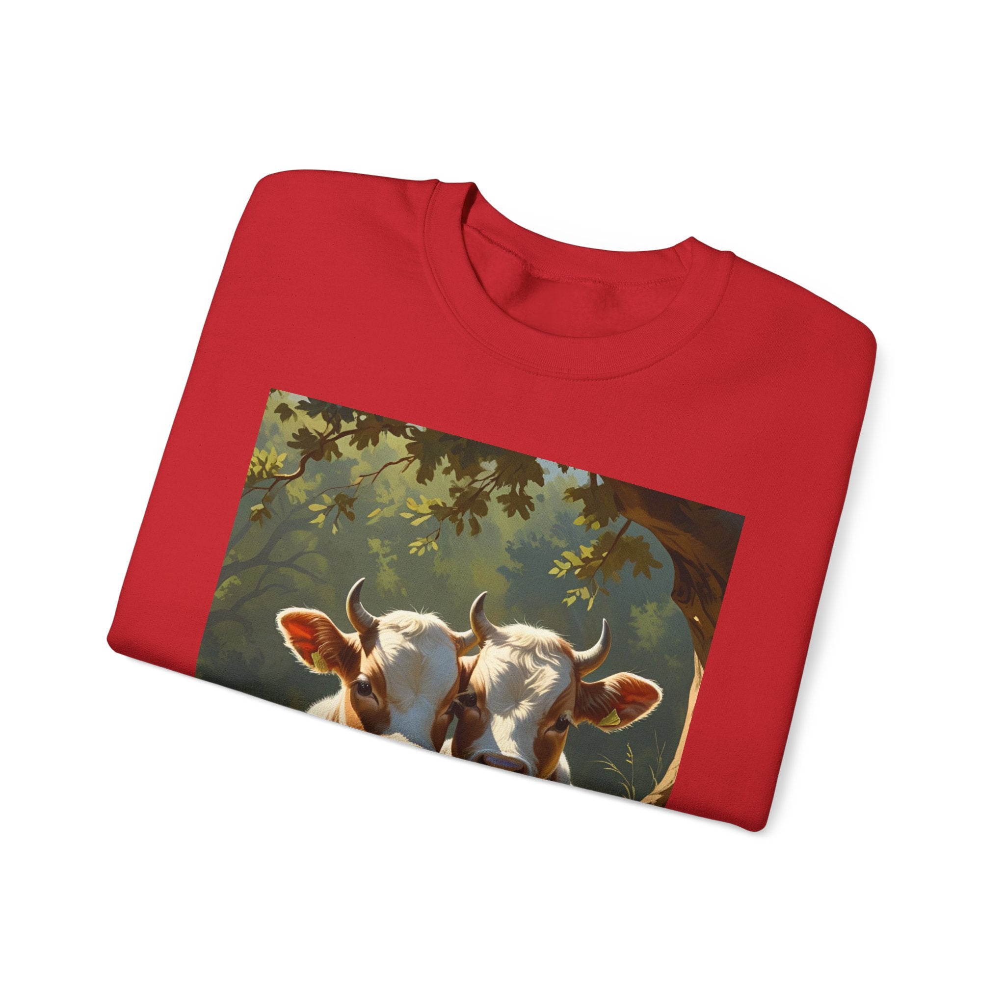 Cozy Cow Crewneck Sweatshirt, Unisex Pullover, Animal Lover Gift, Farmhouse Decor, Best Friends, Cute Sweatshirt