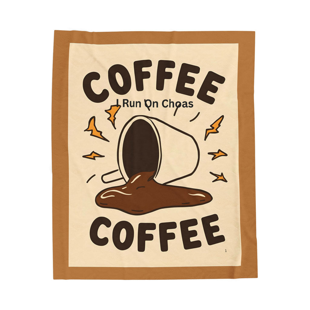 Coffee Coffee Velveteen Plush Blanket
