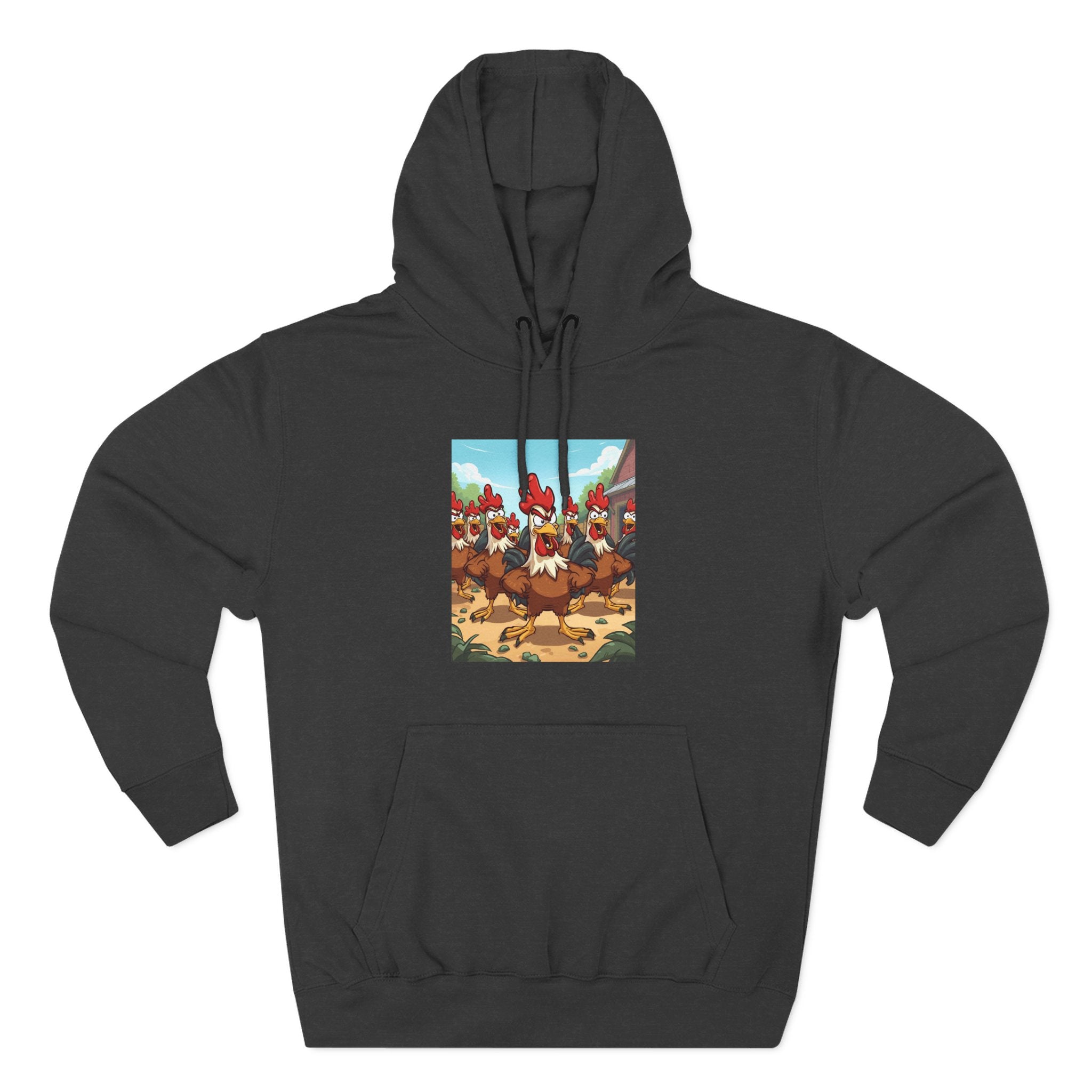 Chicken Funny Three-Panel Fleece Hoodie