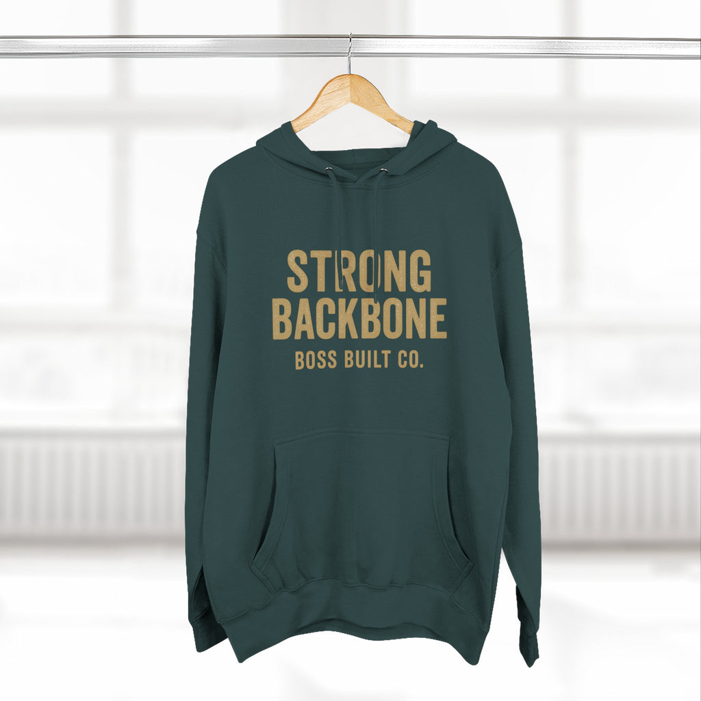 Strong Backbone Hoodie — 'Boss Built Co.' Vintage Fitness Hoodie
