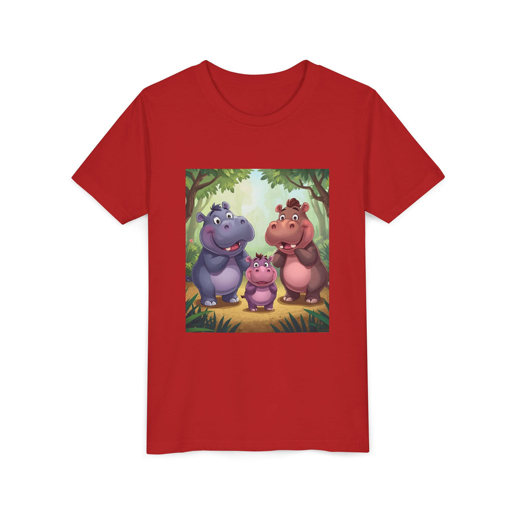 Hippo Cute Youth Short Sleeve Tee