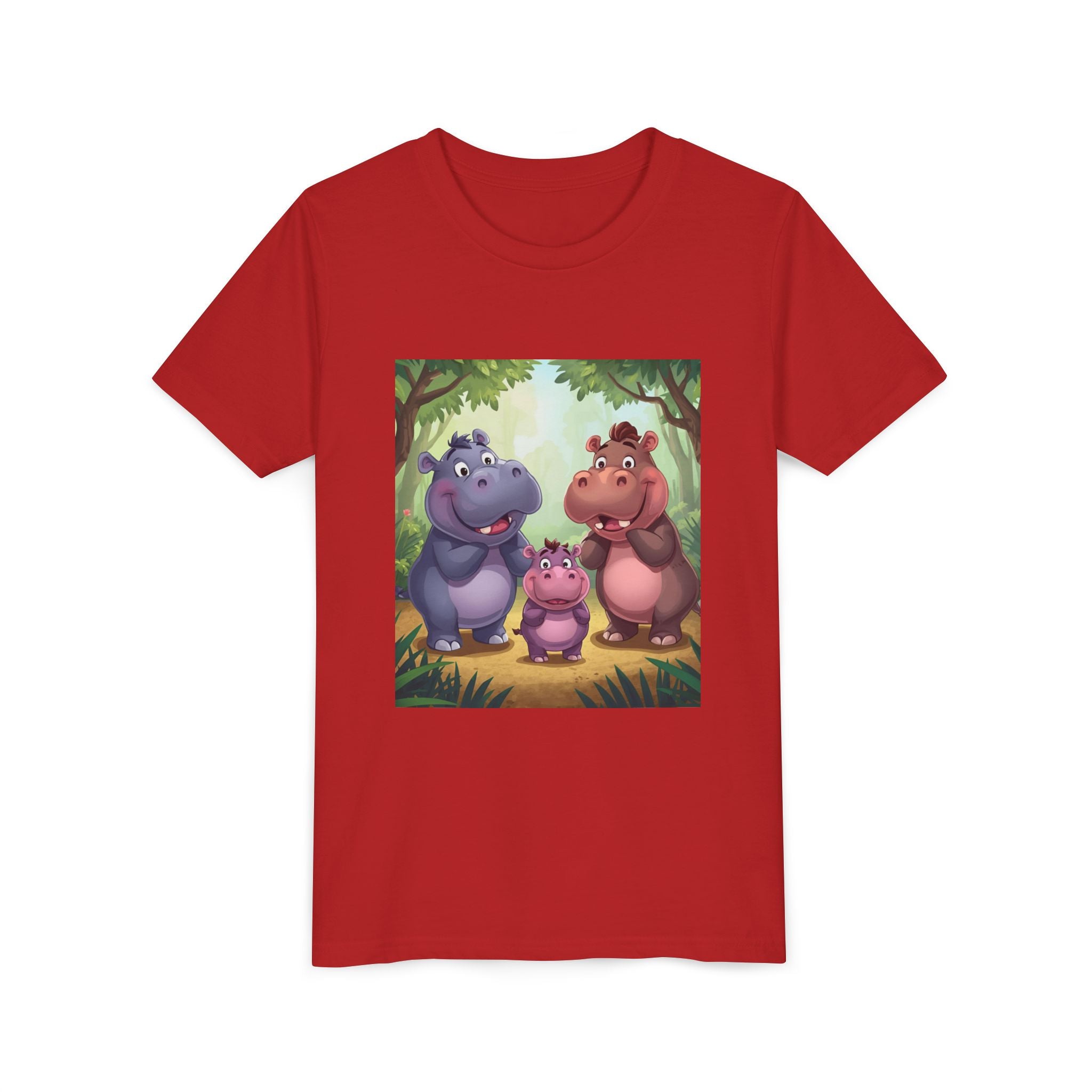 Hippo Cute Youth Short Sleeve Tee