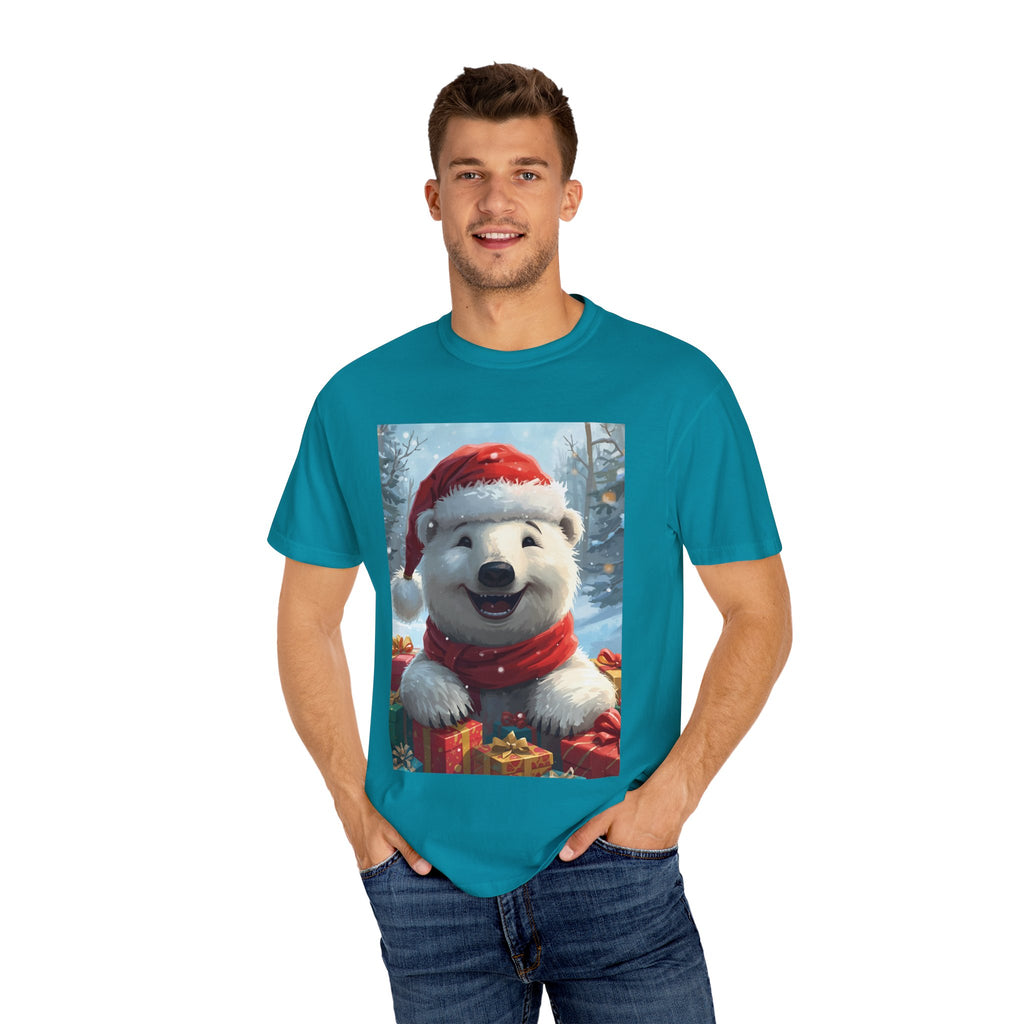 Christmas Polar Bear T-Shirt, Holiday Tee, Winter Apparel, Gift For Animal Lovers, Festive Casual Wear