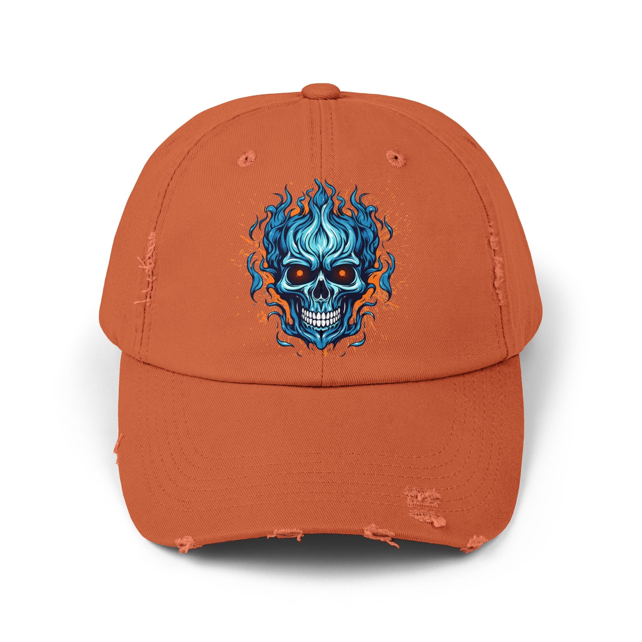 Distressed Skull Cap for Unisex, Casual, Trendy Hat, Gift for Him/Her, Emo Style, Festival Accessory