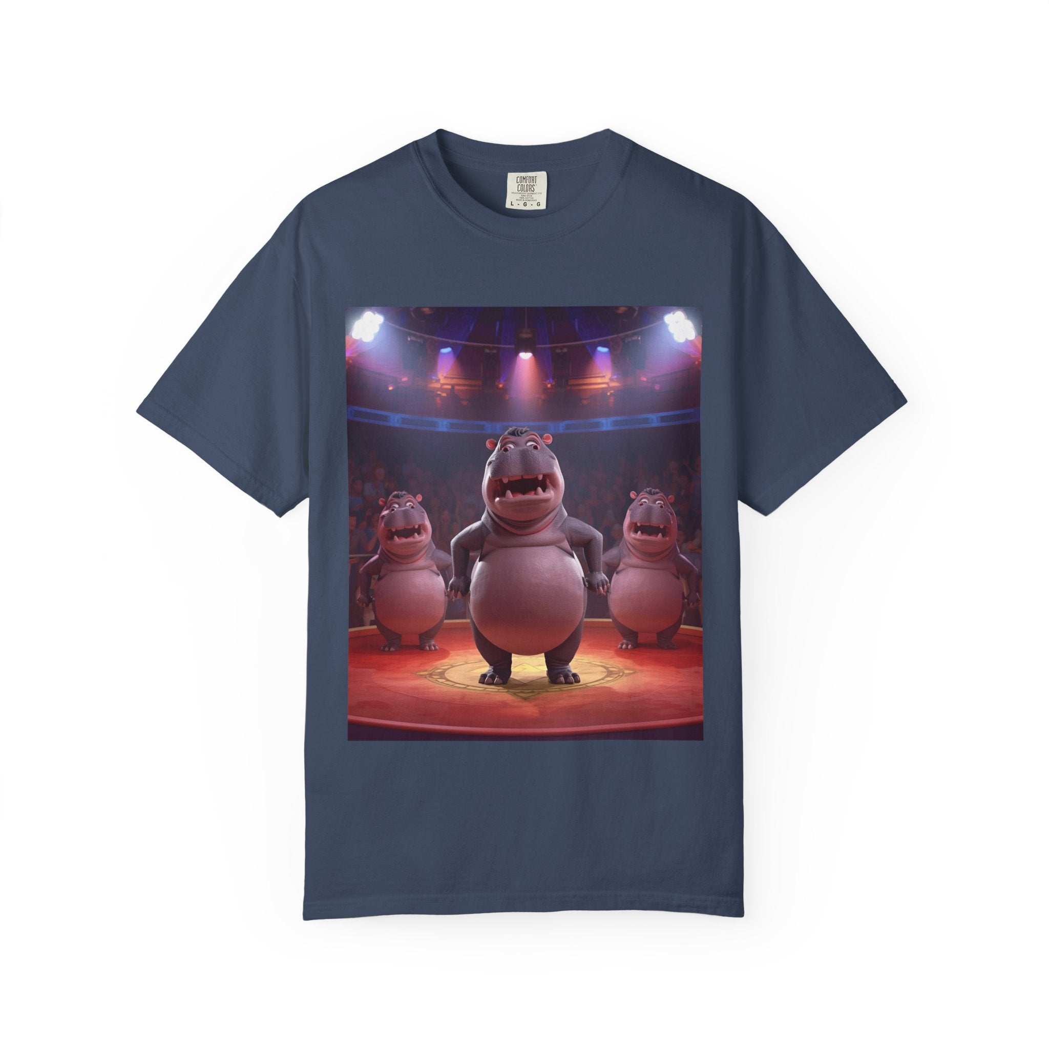 Fun Hippo Performance T-Shirt, Unisex Cotton Tee, Cartoon T-shirt, Gift for Kids, Animal Lover Shirt, Birthday Party Apparel