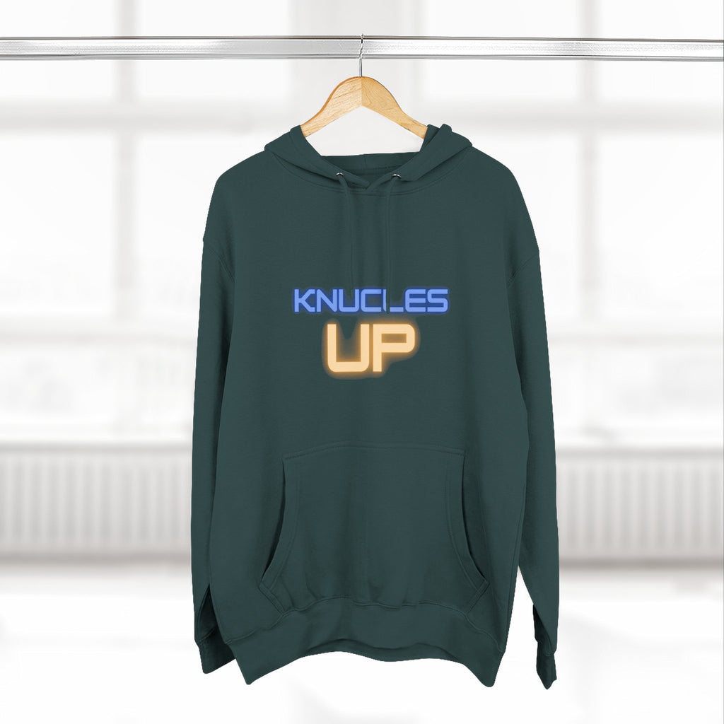 Knuckles Up Fleece Hoodie - Cozy Streetwear for Everyday Adventure, Gift for Him, Her, Cool Casual Attire, Relaxed Vibe