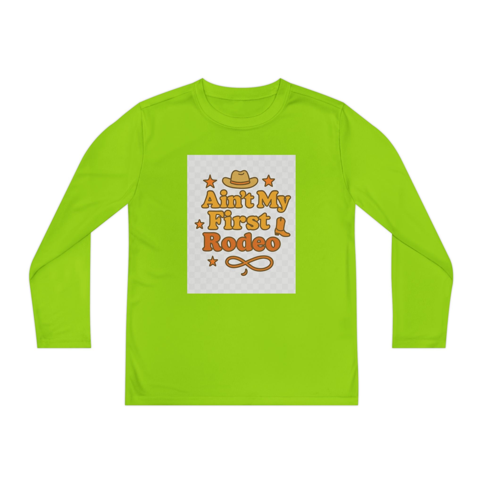Ain't My First Rodeo Youth Long Sleeve Competitor Tee