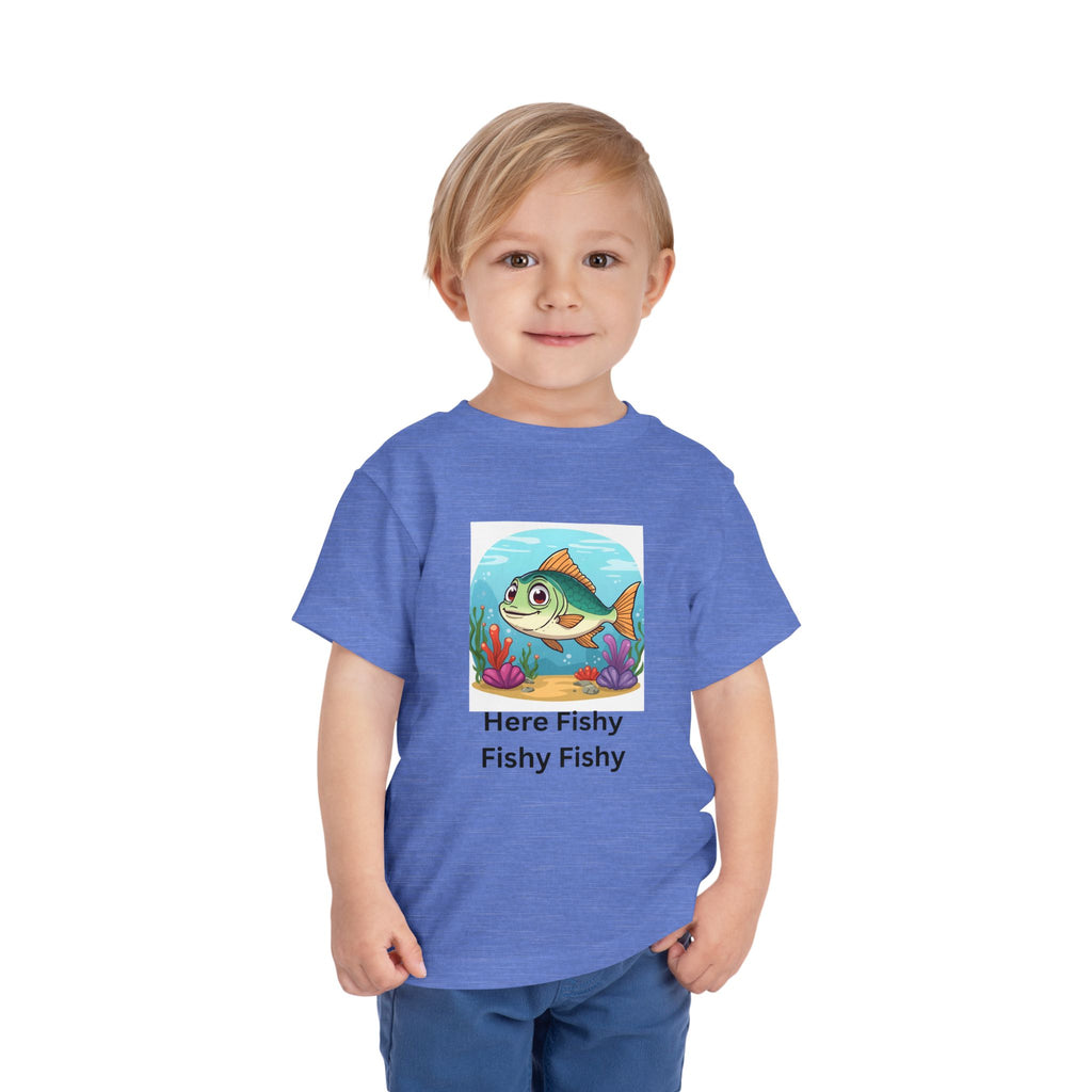 Here Fishy Fishy Fishy Toddler Short Sleeve Tee