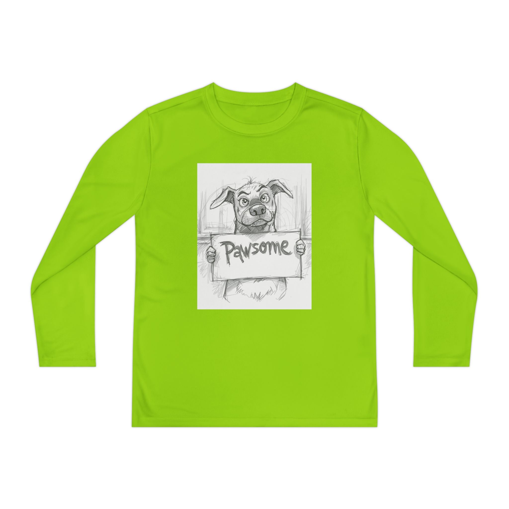 Pawsome Dog Youth Long Sleeve Competitor Tee
