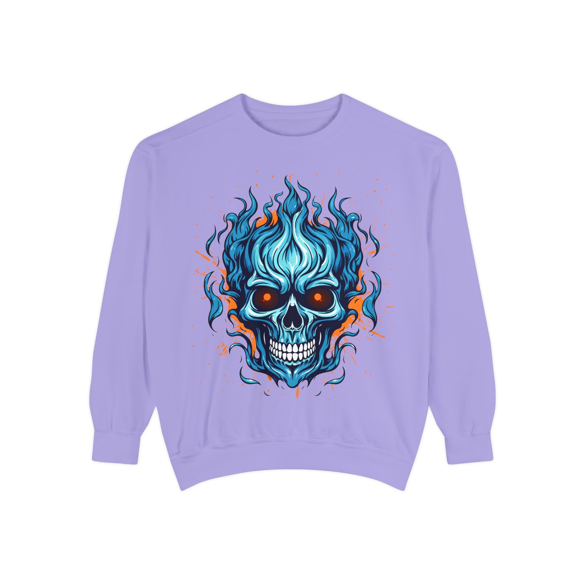 Blue Skull Unisex Garment-Dyed Sweatshirt