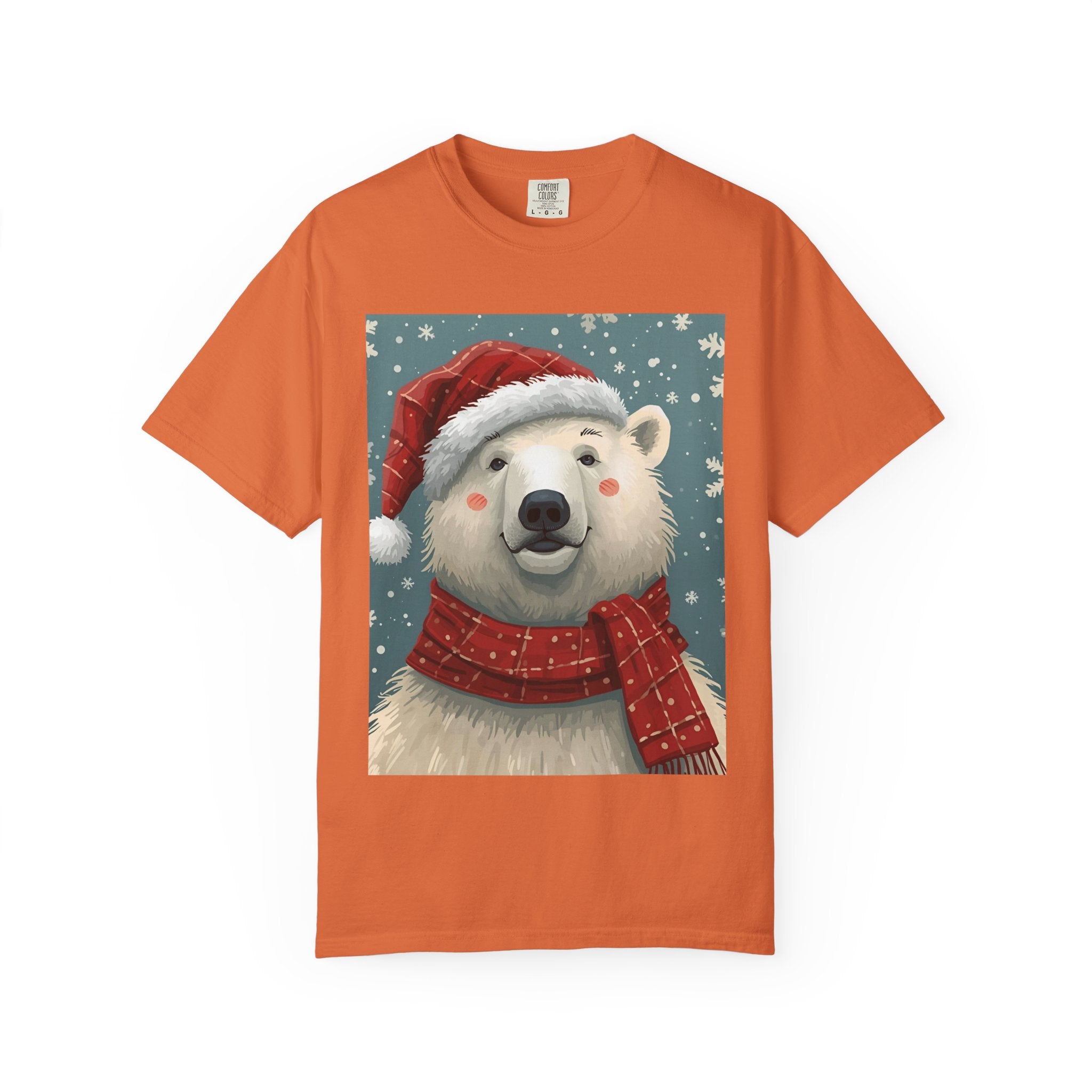Cozy Holiday Polar Bear T-Shirt, Christmas Tee, Unisex Shirt, Festive Apparel, Gift for Animal Lovers, Winter Wear