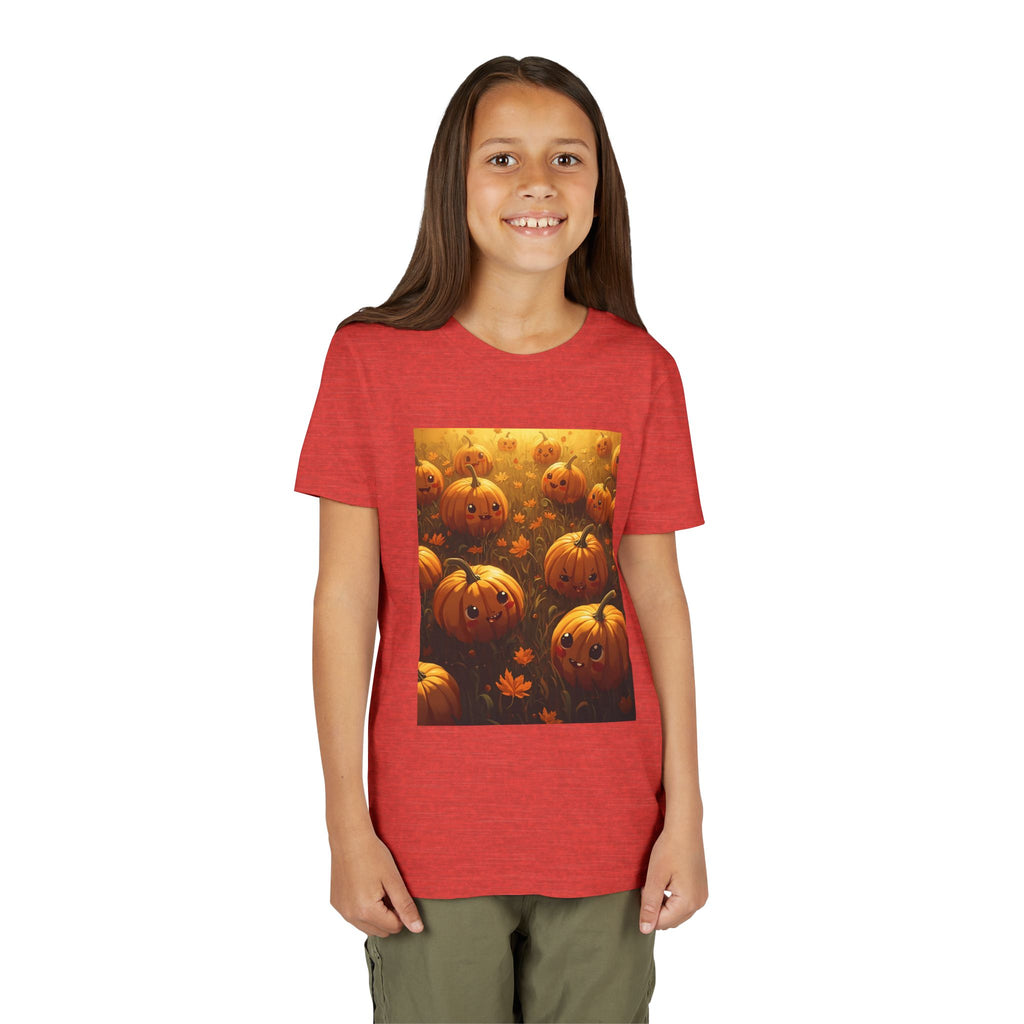 Pumpkin Halloween Youth Tee, Fall Shirt, Halloween Gift, Kids Halloween Apparel, Harvest Celebration T-shirt