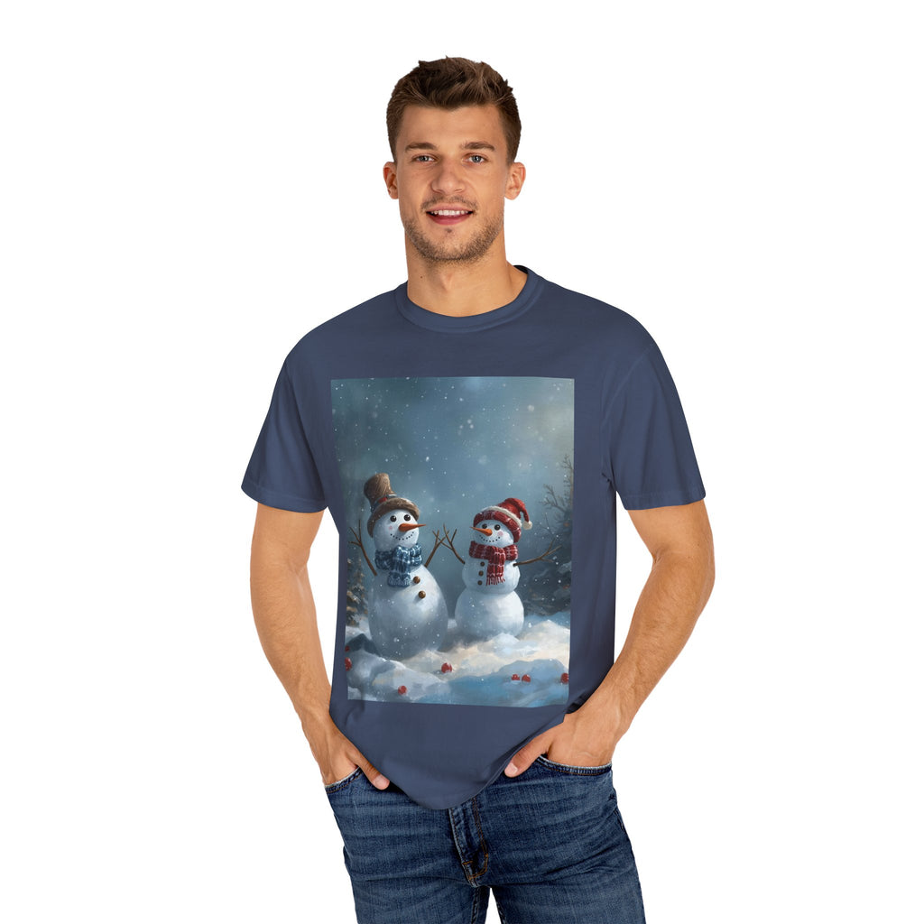 Christmas Winter Snowman T-Shirt, Festive Holiday Tee, Family Holiday Shirt, Cozy Winter Outfit, Seasonal Gift Idea