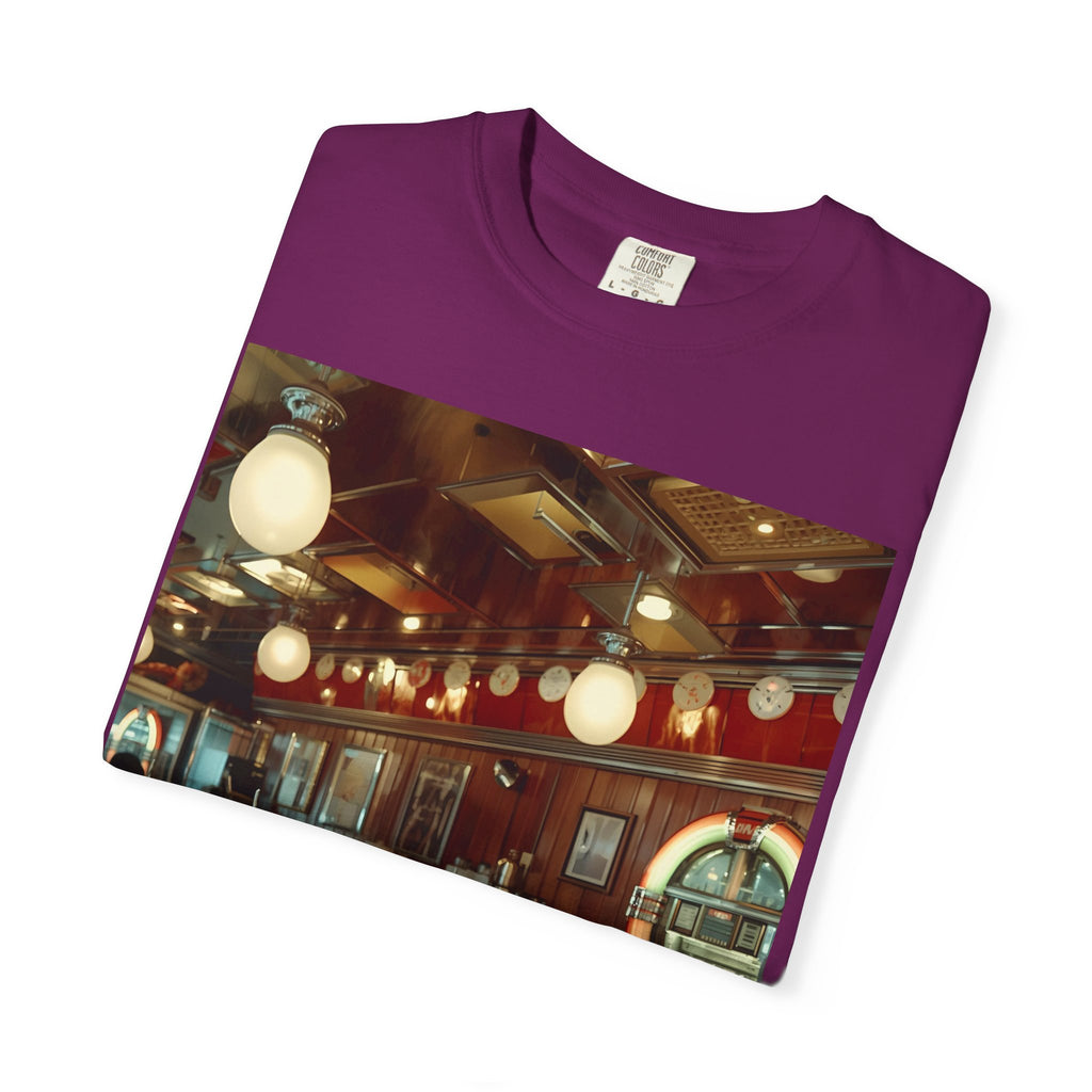 Cozy Cafe Vibe T-Shirt | Unisex Garment-Dyed Tee for Casual Outings, Vintage Style, Ice Cream Lovers, Retro Aesthetic, Everyday Wear
