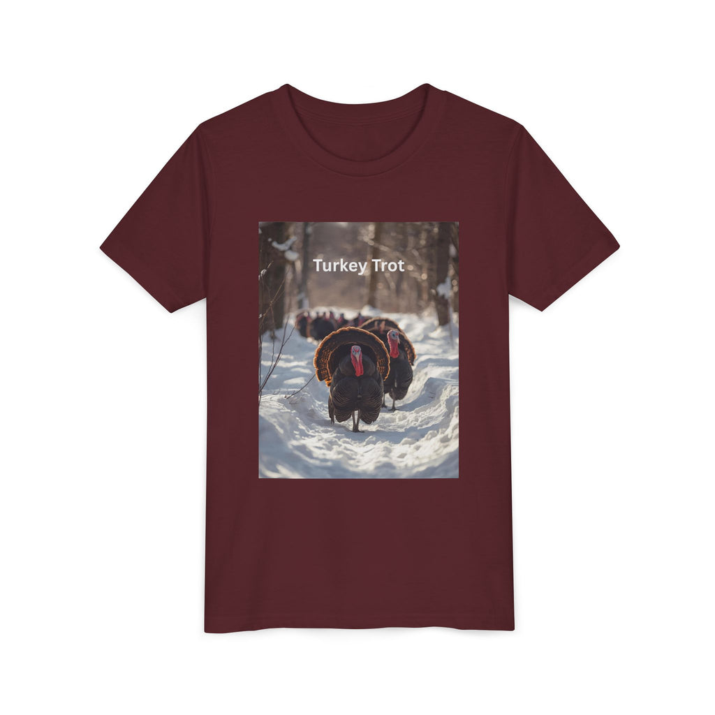 Thanksgiving Turkey Trot Youth Tee, Cute Holiday Shirt, Fall Apparel, Kids Thanksgiving Outfit, Funny Tee for Celebration