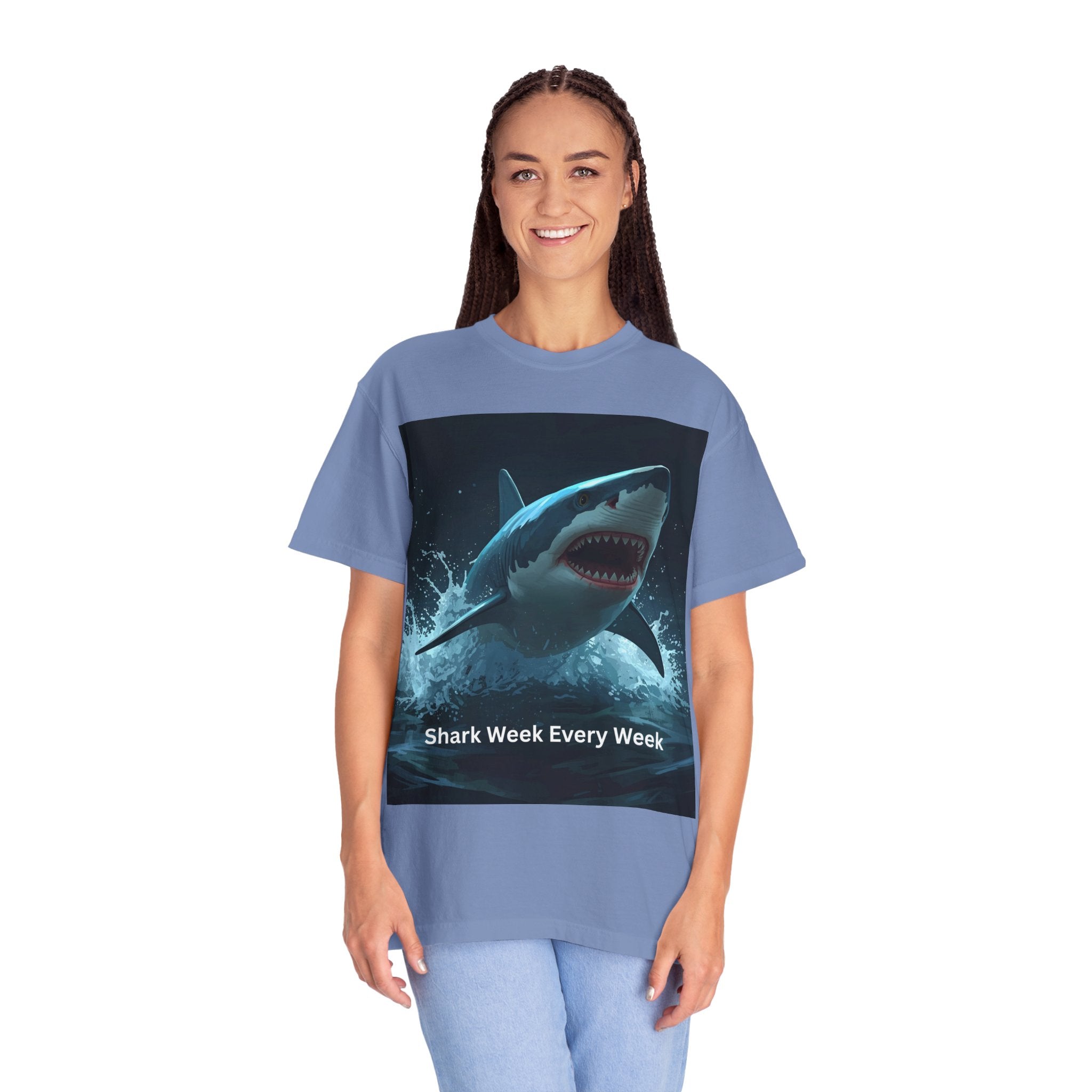 Shark Week Unisex T-Shirt | Fun Ocean Lover Tee, Summer Beachwear, Gift for Shark Fans, Party Outfit, Ocean Conservation Awareness