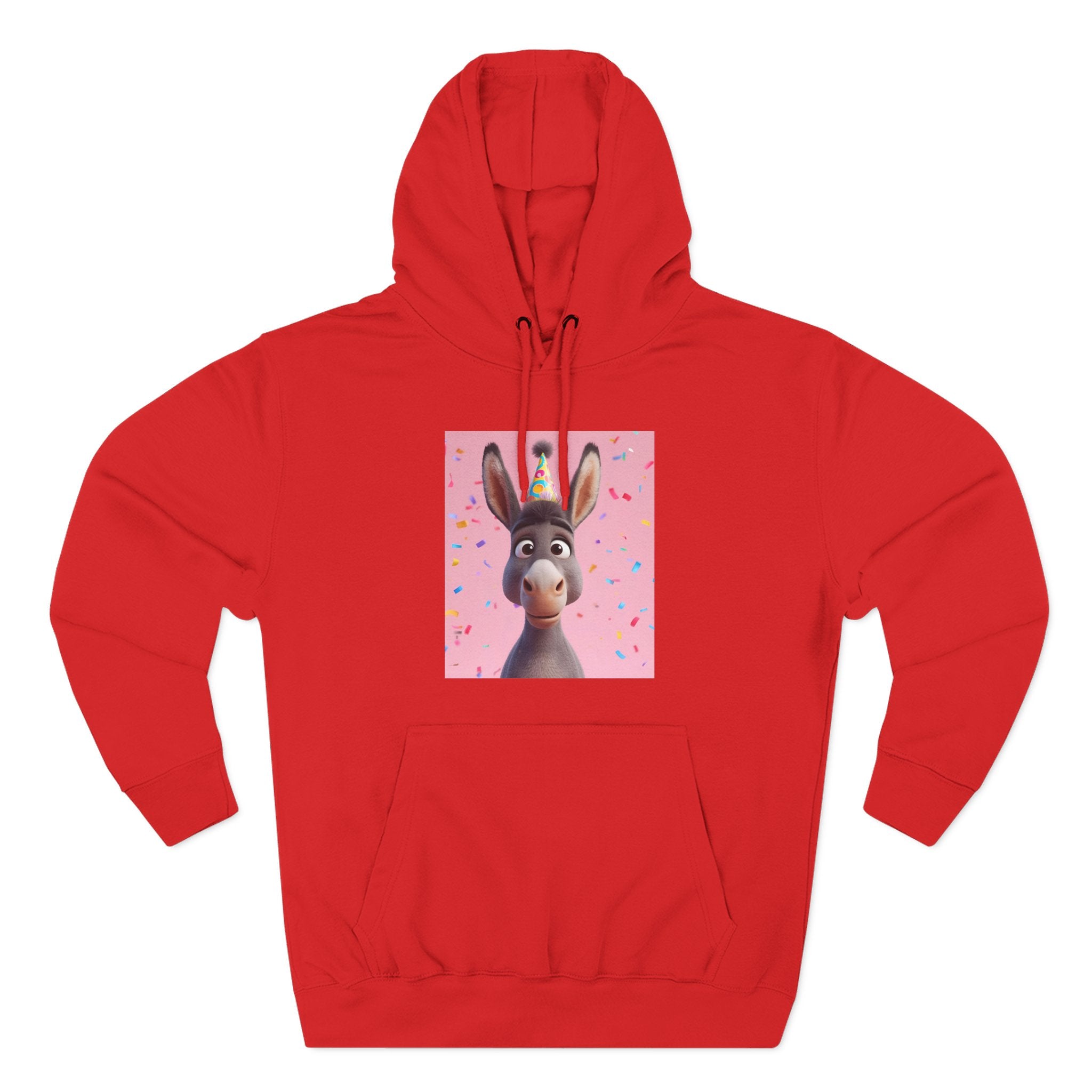 Donkey Birthday Three-Panel Fleece Hoodie