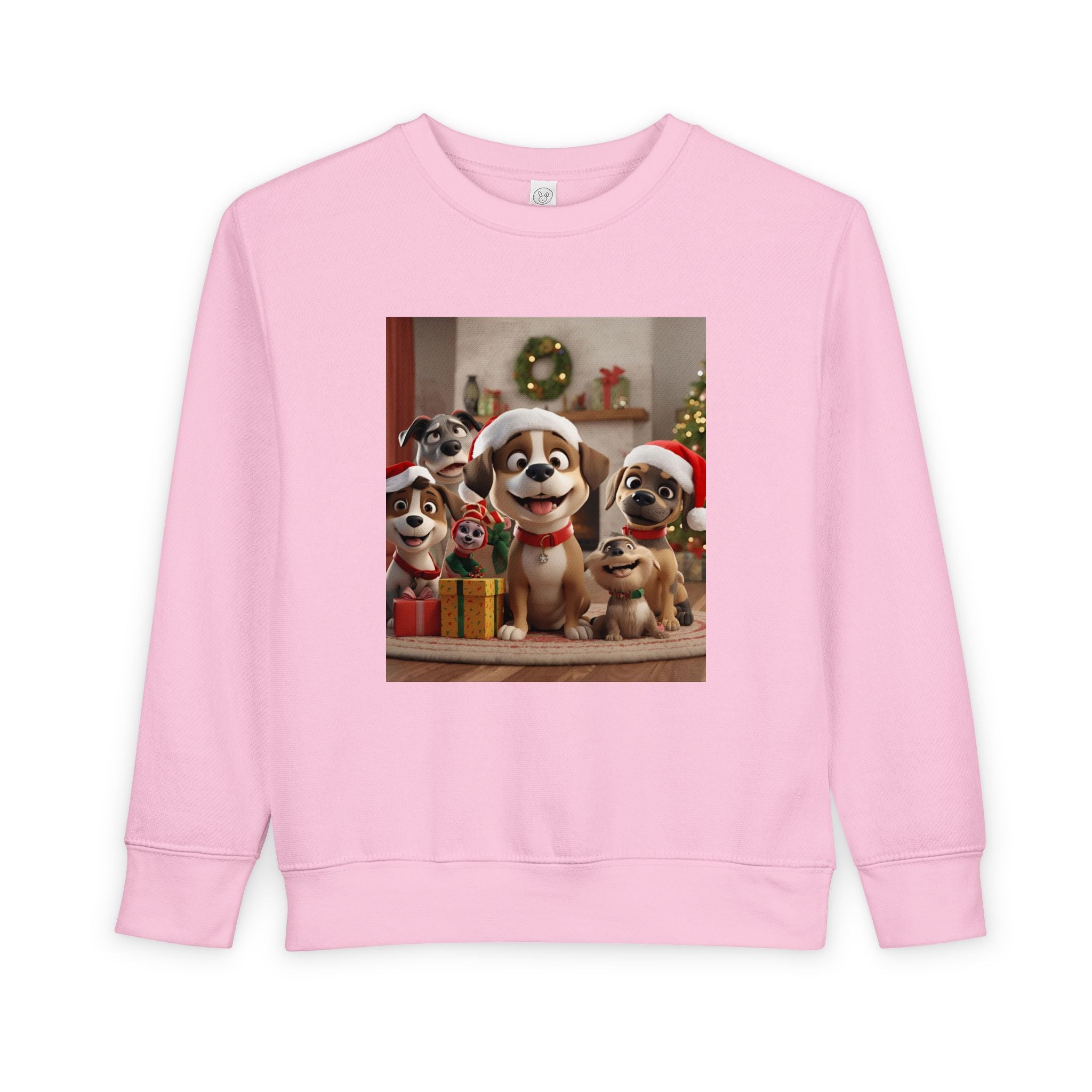 Cute Puppy Christmas Toddler Sweatshirt, Holiday Gift, Kids Sweatshirt, Baby Christmas Outfit, Cute Dog Apparel, Toddler Winter Wear