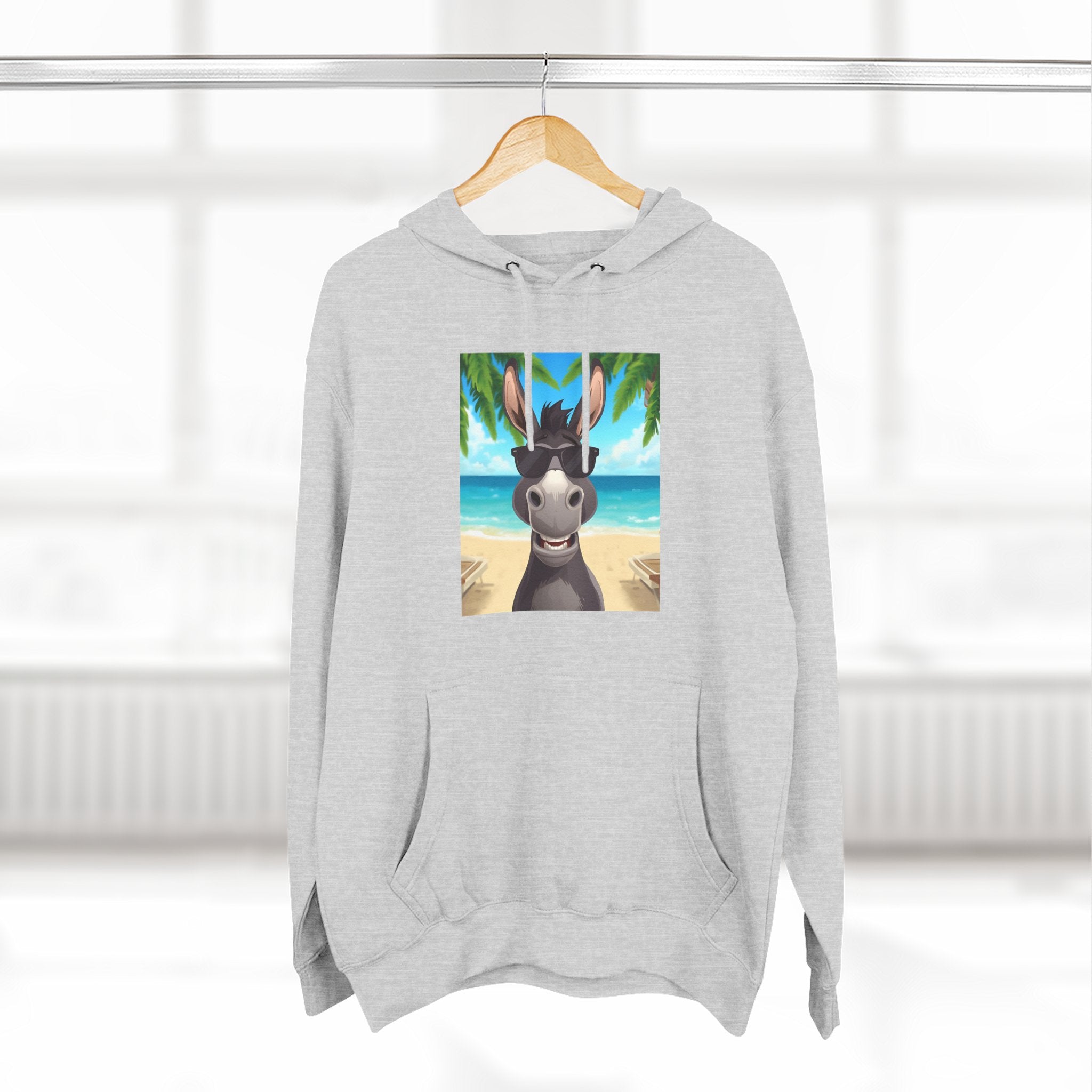 Donkey Beach Vibe Three-Panel Fleece Hoodie