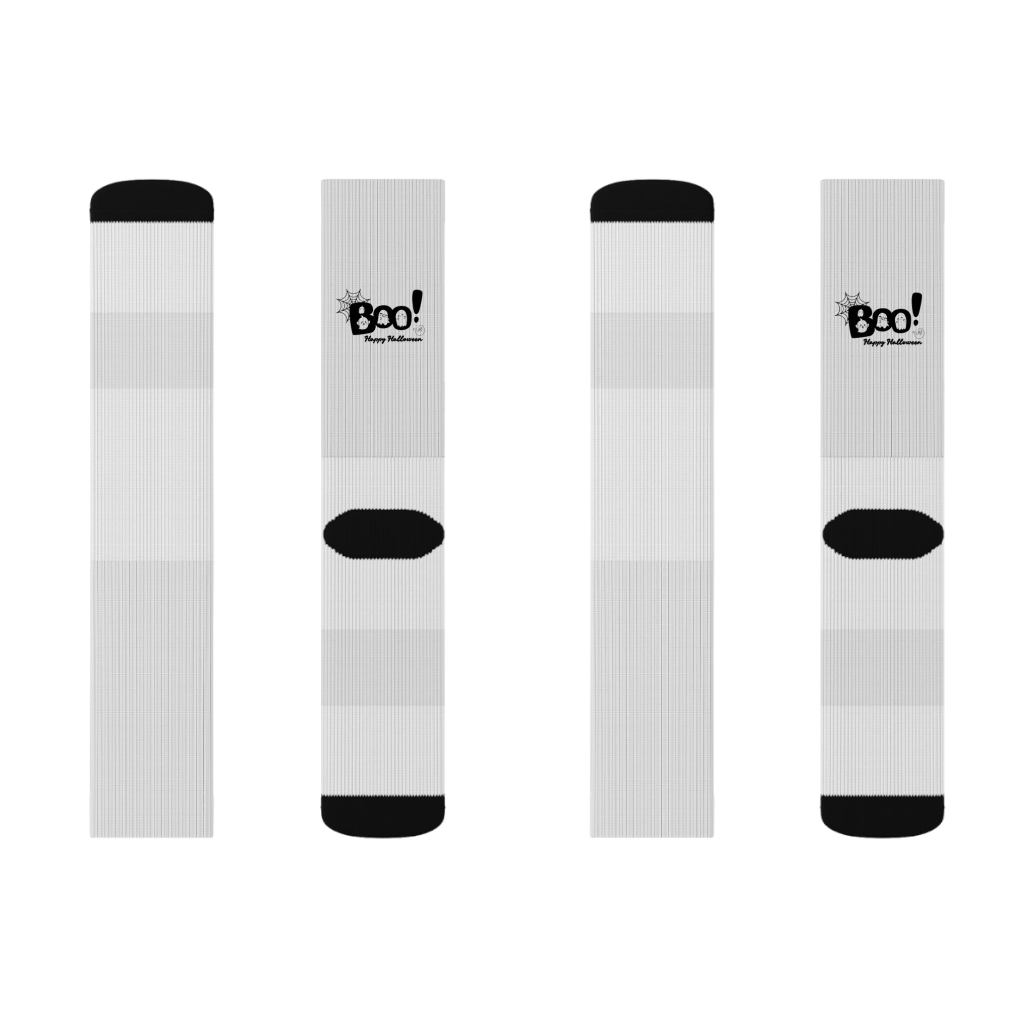 Halloween Boo Pattern Sublimation Socks for Halloween, Comfortable Dress Socks, Unique Gift for Gifting, Cozy Everyday Wear, Halloween Socks