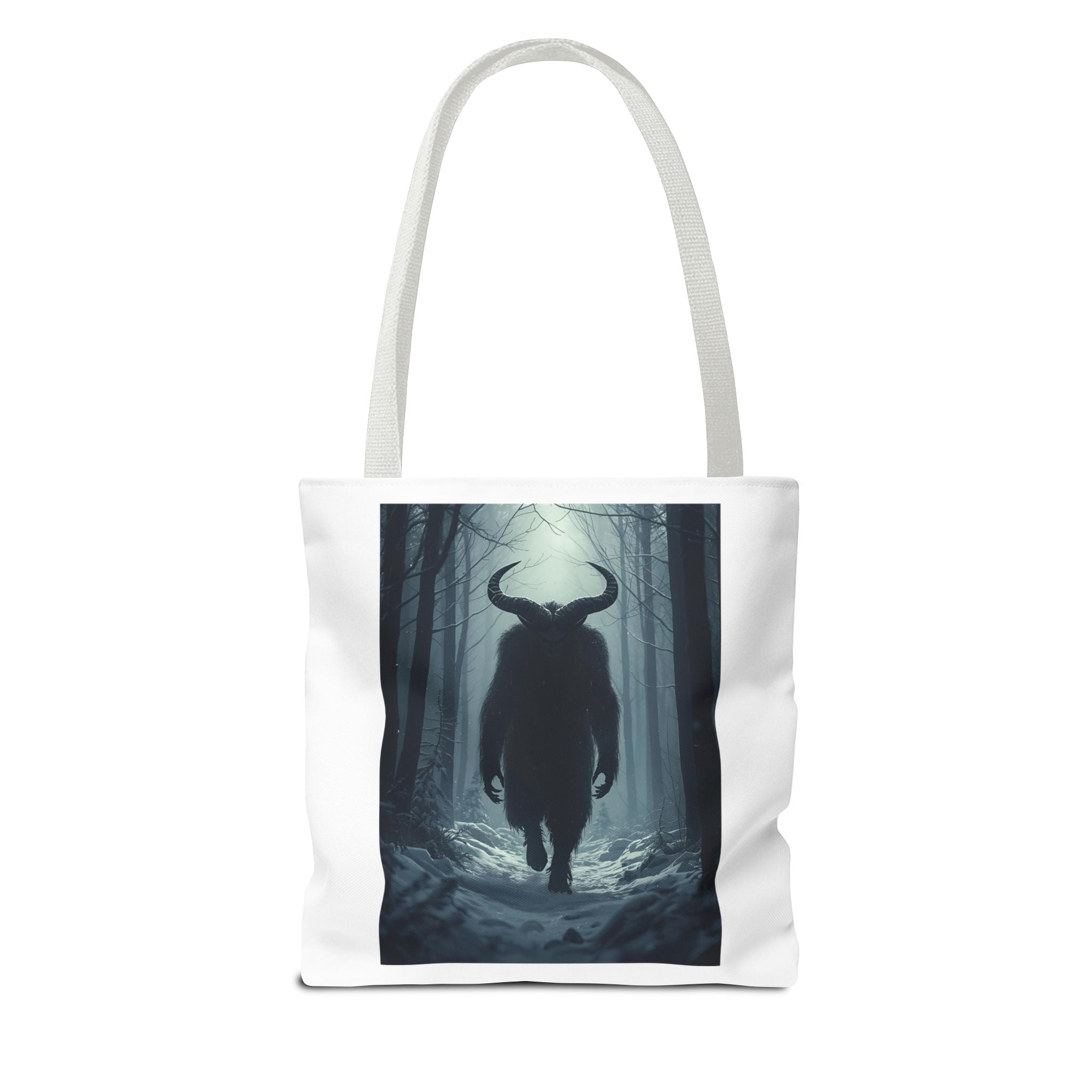 Spooky Forest Mythical Creature Tote Bag, Unique AOP Tote, Forest Design Bag, Eco-Friendly Shopping Bag, Gift for Nature Lovers, Stylish Carryall