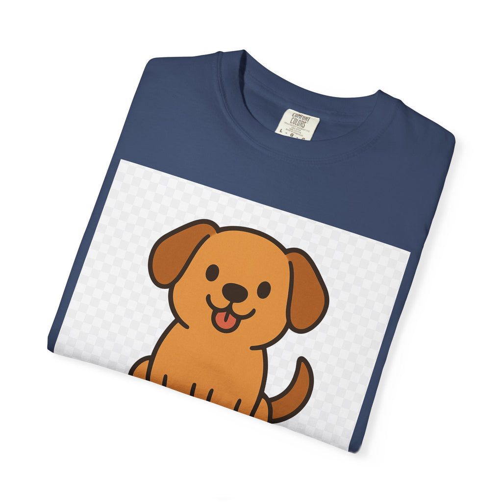 Dog Lover Garment-Dyed T-Shirt, Cute Animal Tee, Pet Parent Gift, Casual Dog Shirt, Unisex Doggy Apparel