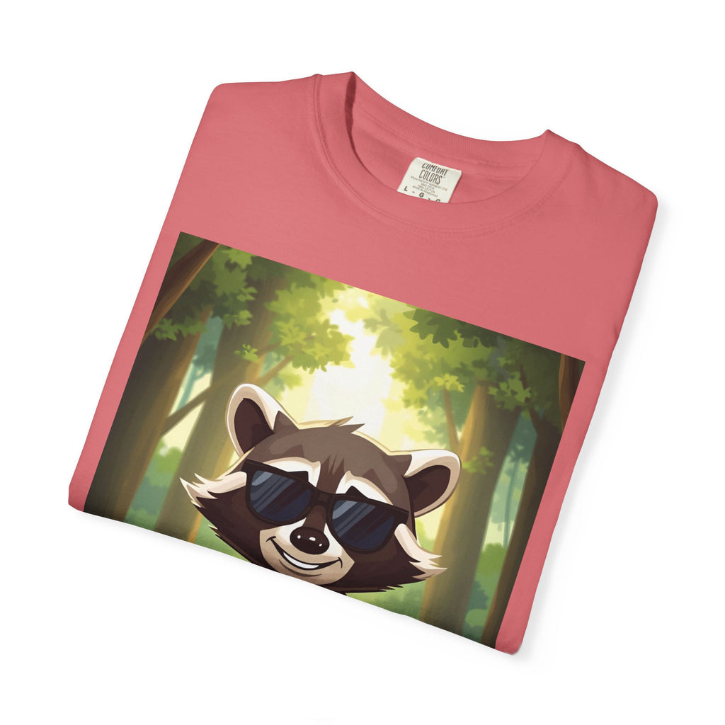 Whimsical Raccoon T-Shirt, Fun Nature Tee, Unisex Forest Shirt, Gift for Animal Lovers, Cute Wildlife Apparel