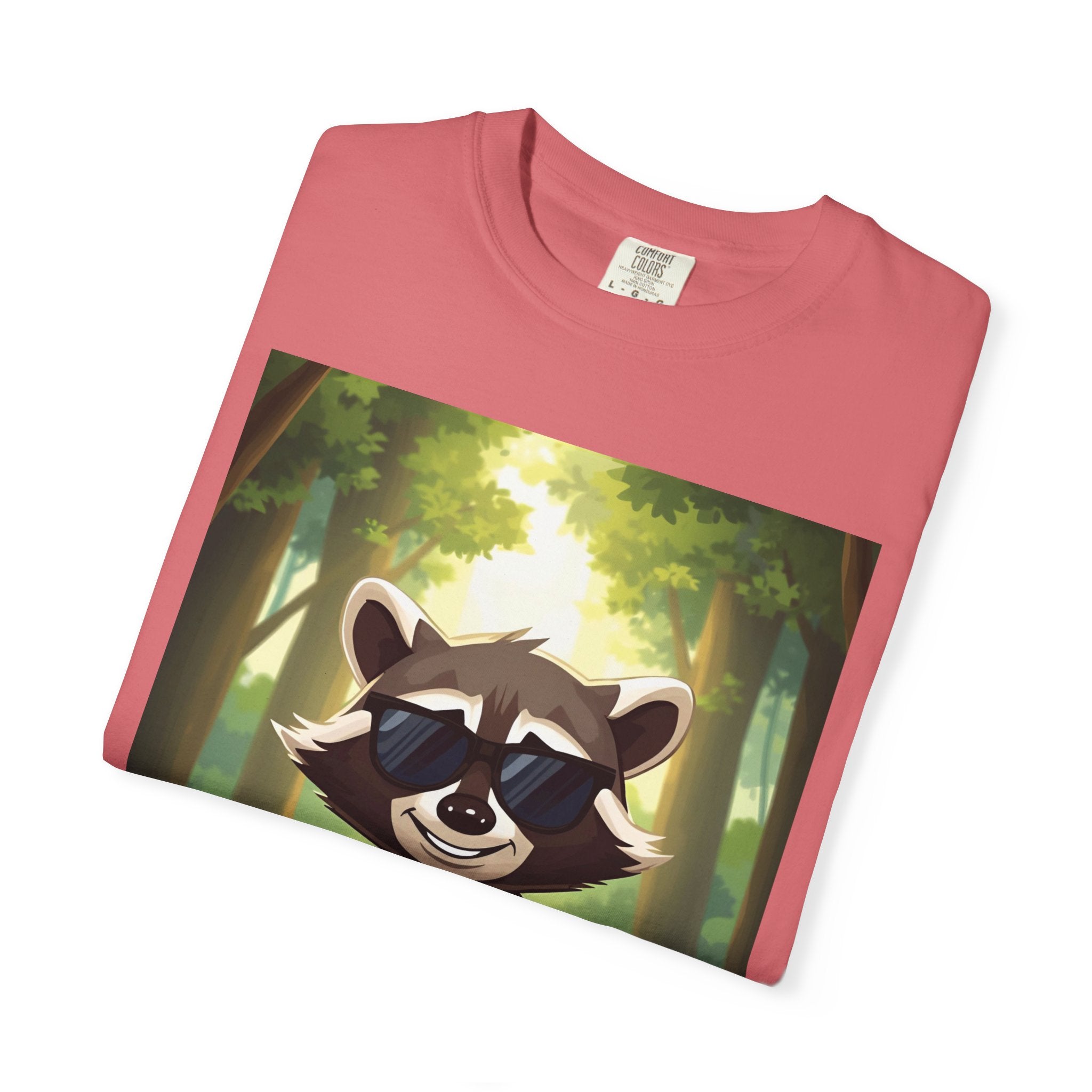 Whimsical Raccoon T-Shirt, Fun Nature Tee, Unisex Forest Shirt, Gift for Animal Lovers, Cute Wildlife Apparel