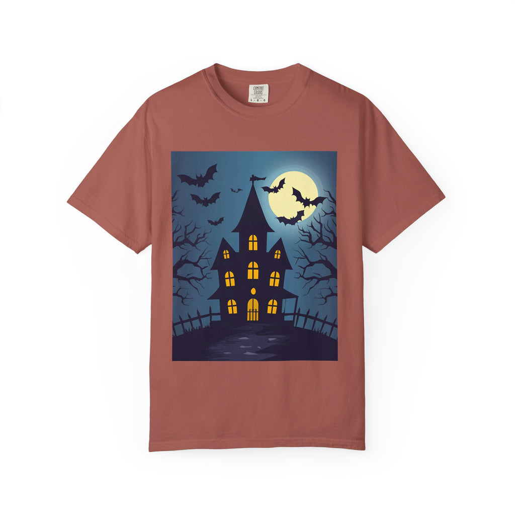 Haunted House Graphic T-Shirt | Halloween Tee, Unisex Shirt, Spooky Top, Fall Apparel, Gift for Halloween Lovers