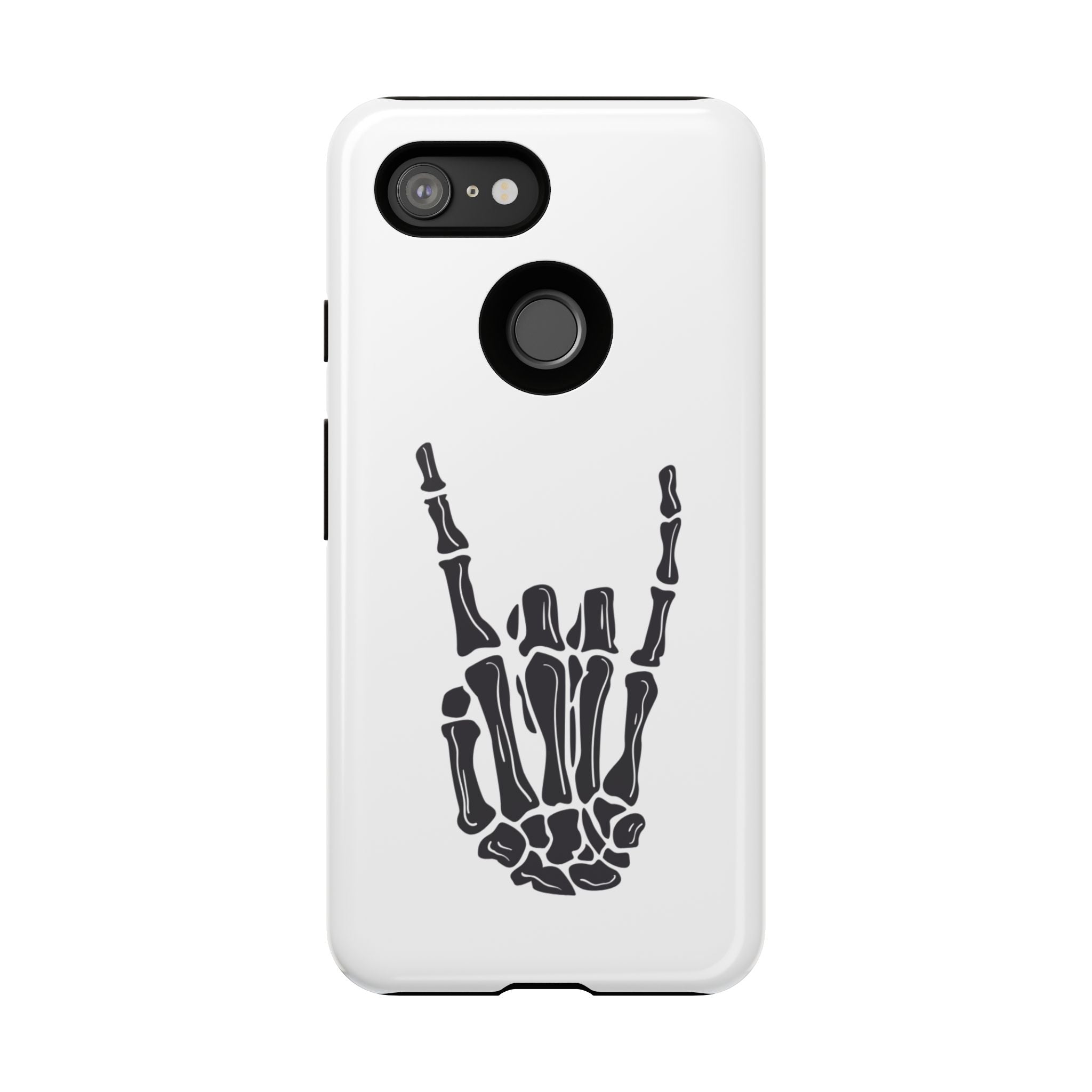 Rock On Skeleton Phone Case, Edgy Phone Cover, Tough Cases for Music Lovers, Halloween Accessories, Gifts for Him